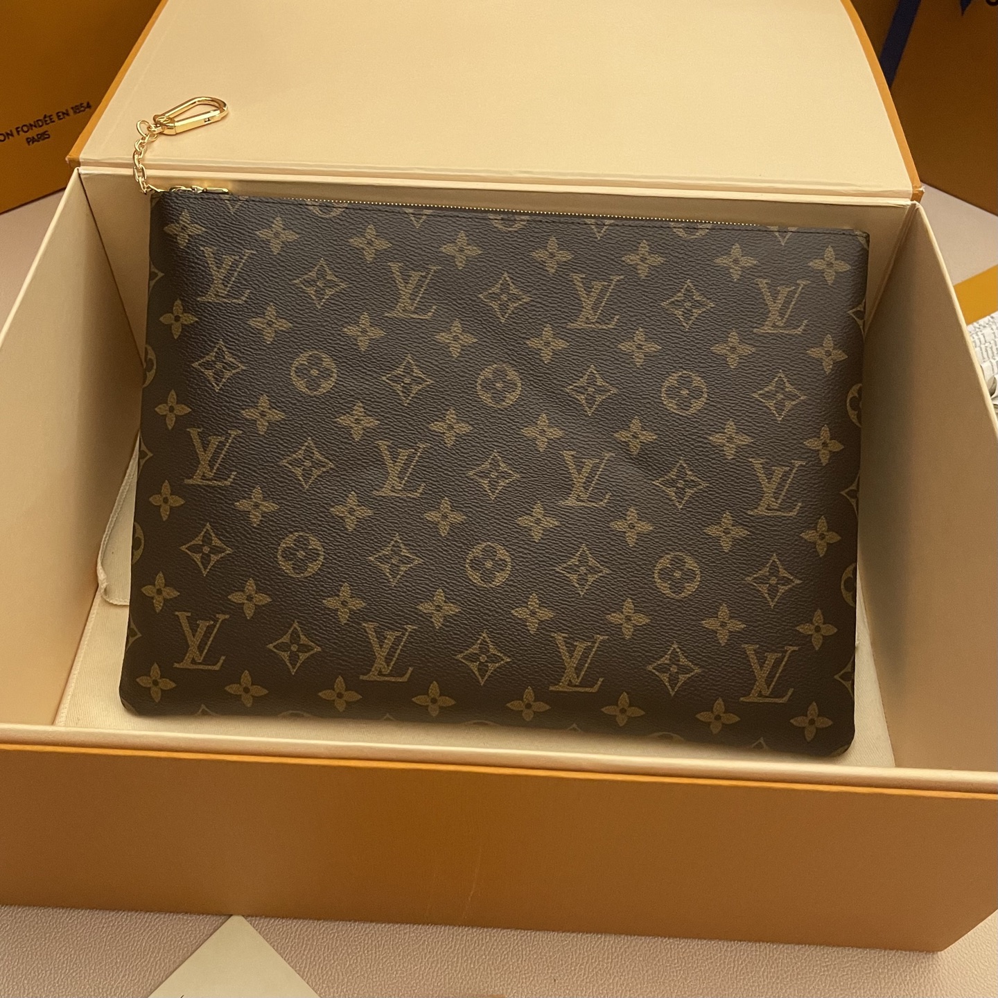 Louis Vuitton Pochette Clés Monogram Canvas Key Pouch Wallet Clutch 3 i1741782701756 7382 0 1