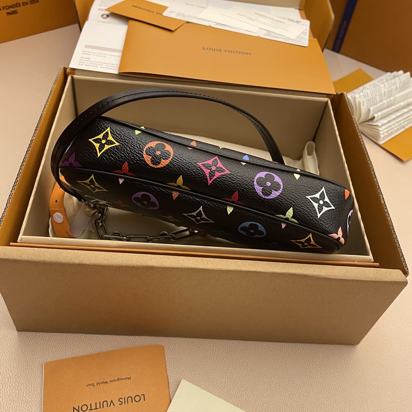 Louis Vuitton Multicolor Monogram Coated Canvas Baguette with Chain 3 i1742406677595 9476 0 2