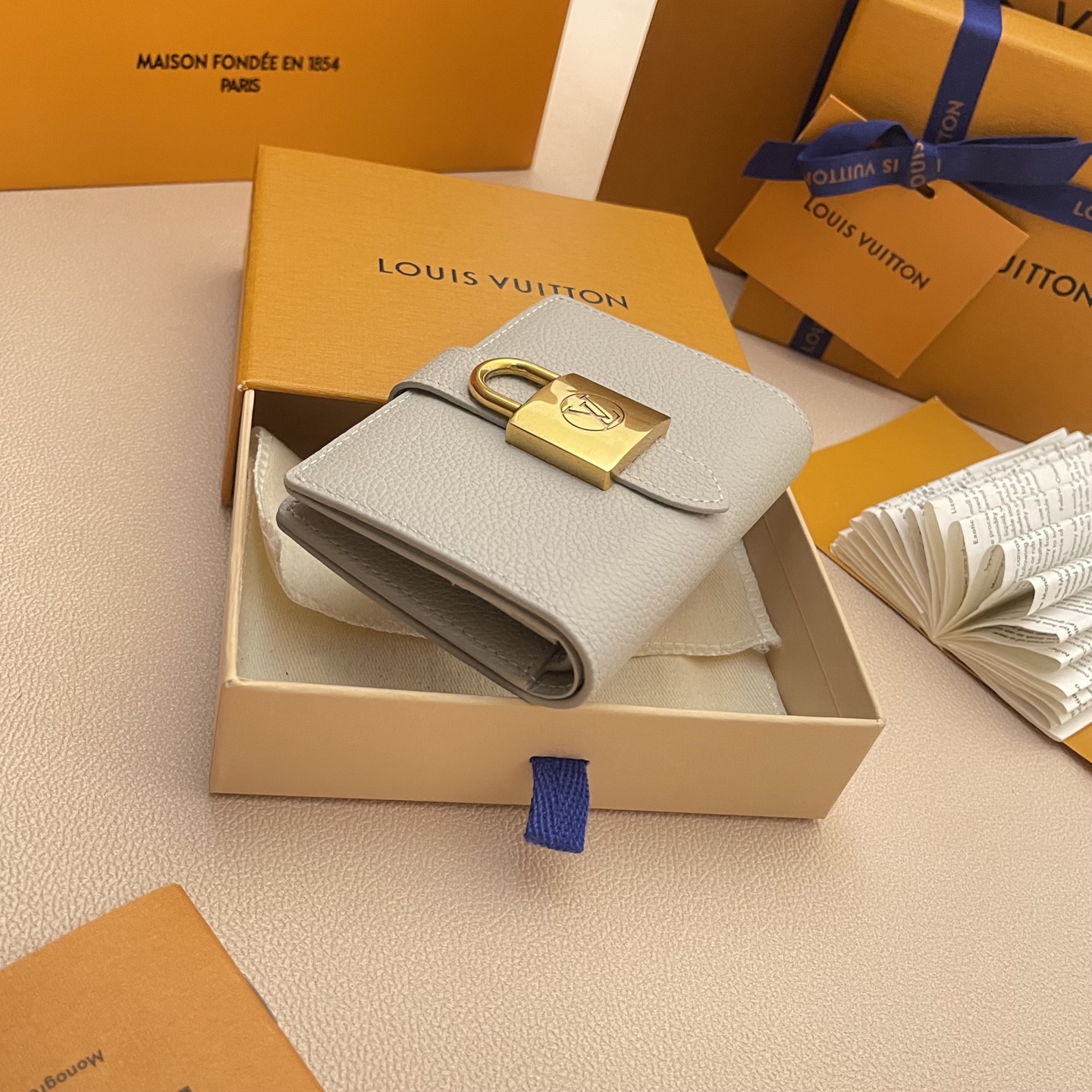 Louis Vuitton Low Key Compact Wallet in Leather with Golden Lock 2 i1742479043397 7662 0 1