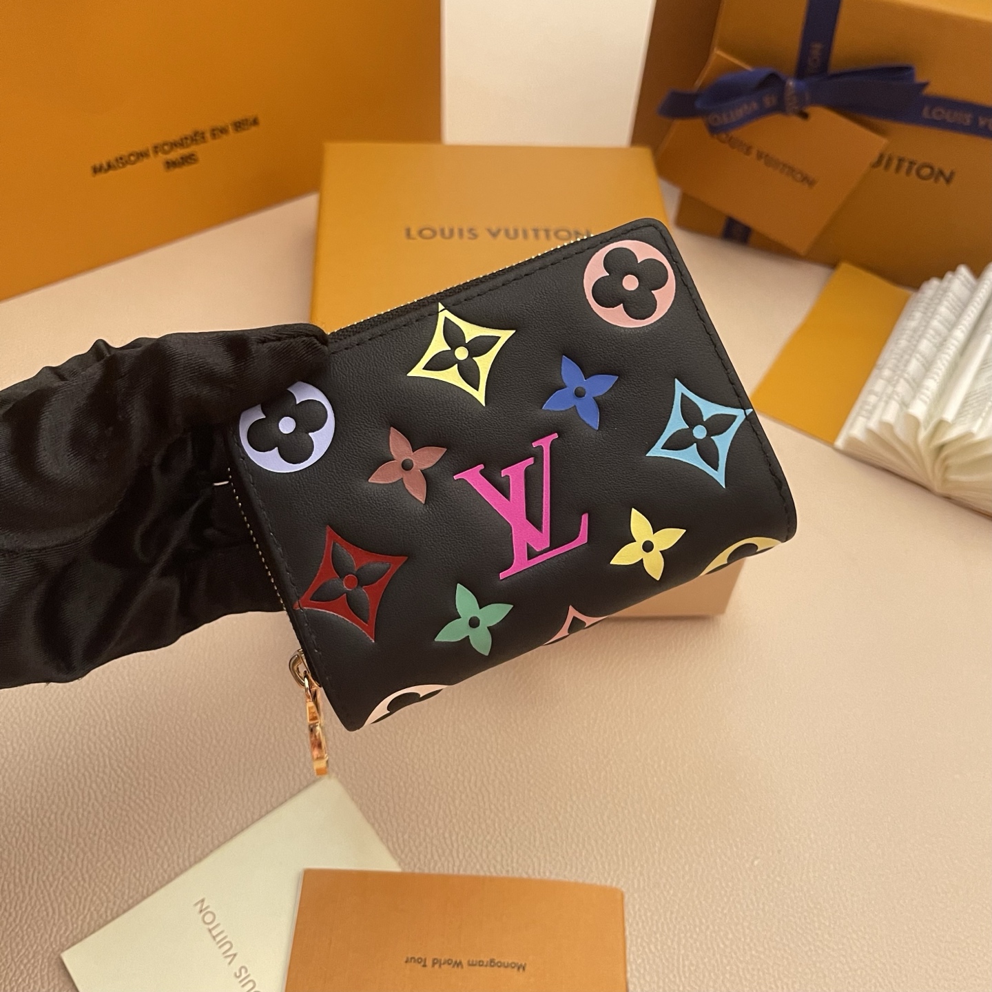 Louis Vuitton Lisa Wallet: Monogram Embossed Leather Zip-Around Wallet 6 i1742751334535 9665 0 4