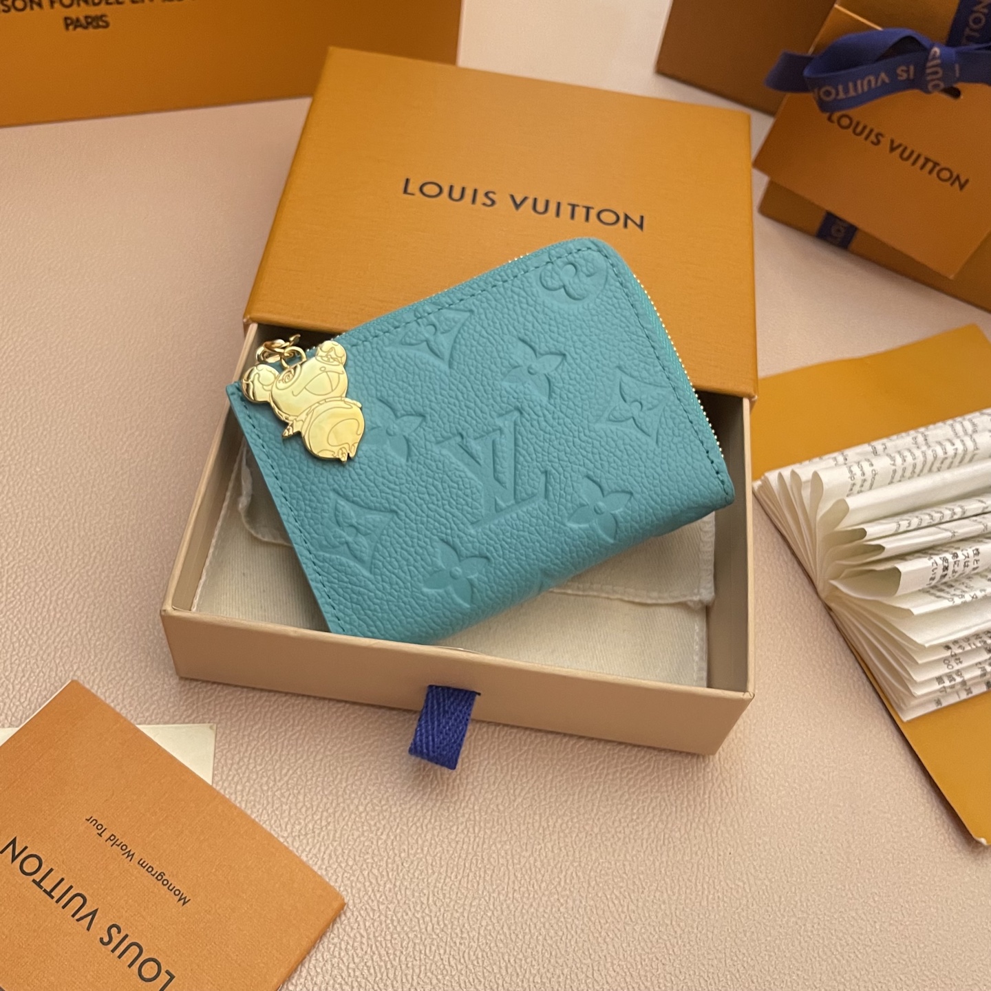 Louis Vuitton Takashi Compact Wallet Blue Monogram Leather 1 i1742752799674 3264 0 1