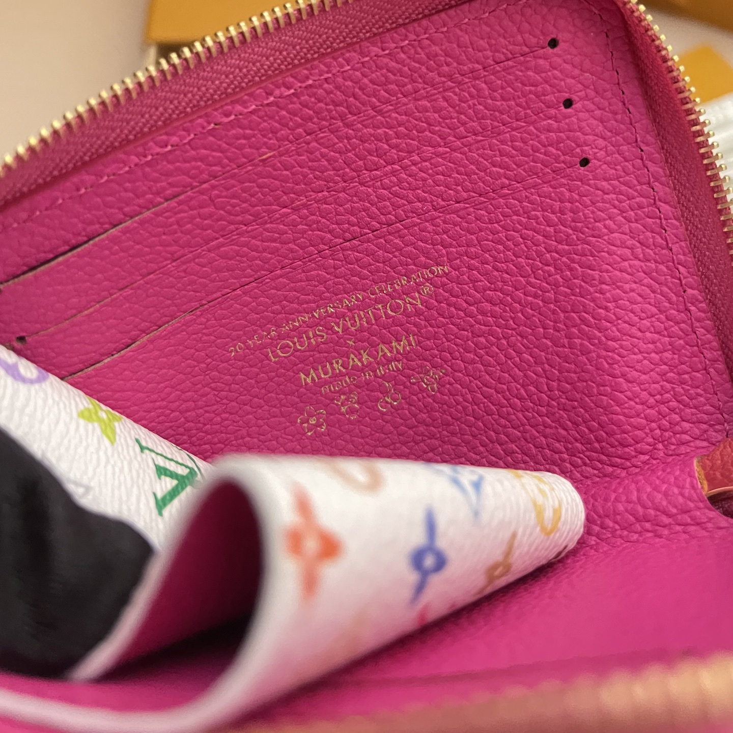 Louis Vuitton Pink Leather Compact Wallet with Butterfly Charm 7 i1742753132086 102 0 6