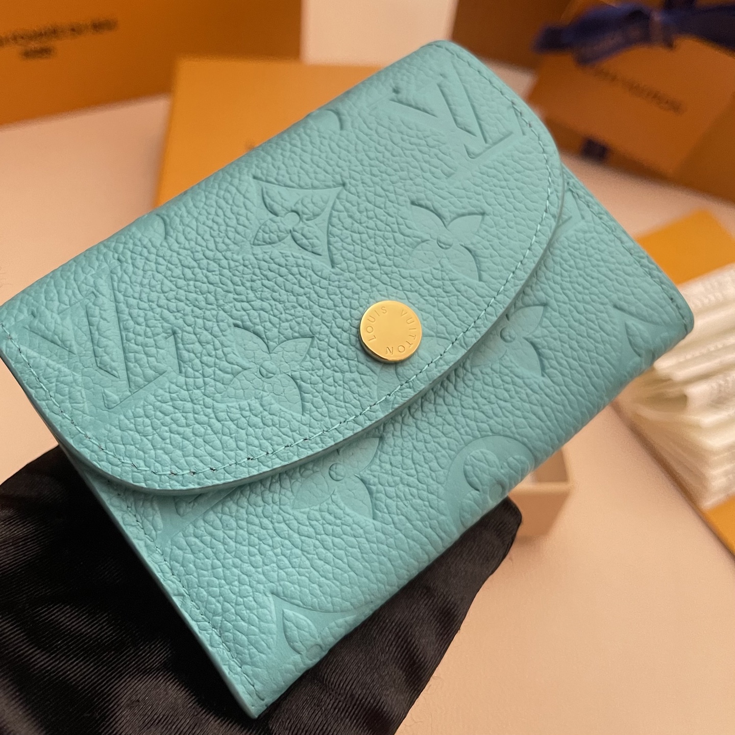 Louis Vuitton Rosalie Coin Purse, Blue Embossed Leather Wallet, Compact 5 i1742753573002 3260 0 3