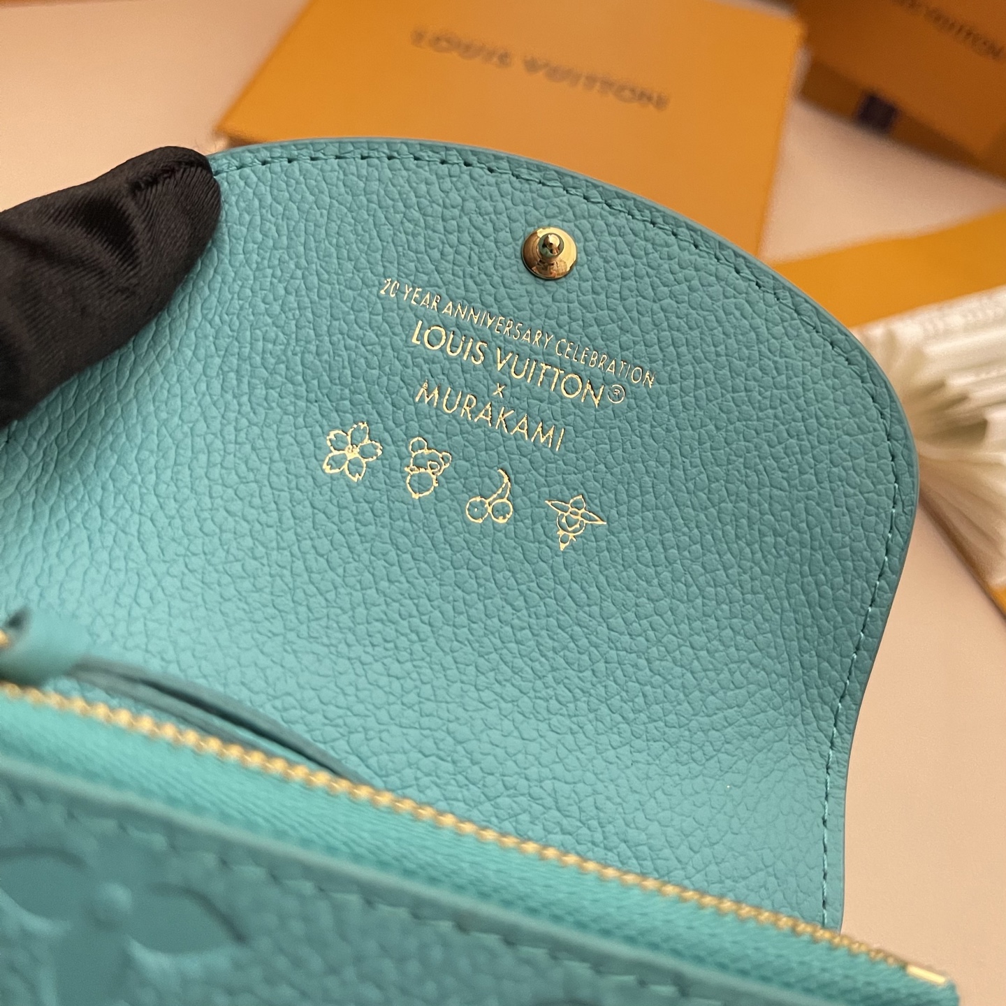 Louis Vuitton Rosalie Coin Purse, Blue Embossed Leather Wallet, Compact 8 i1742753573016 9822 0 6