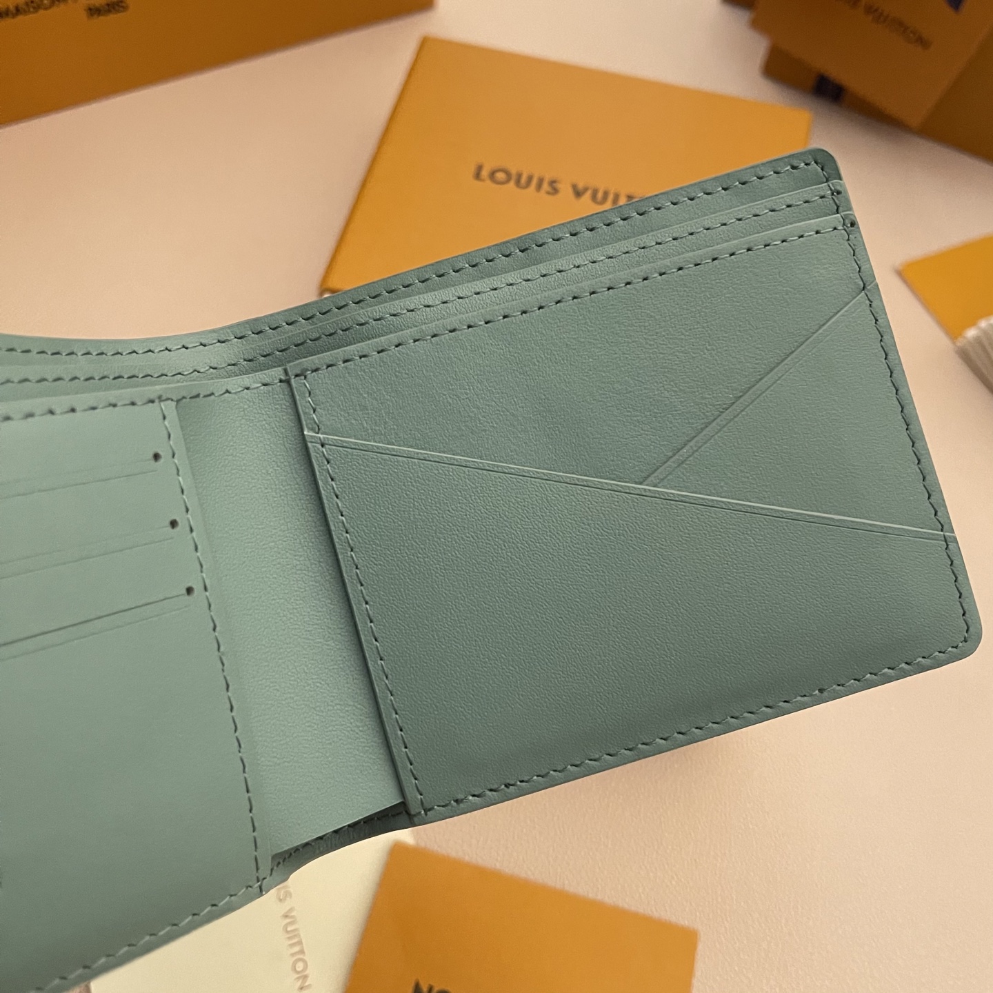 Louis Vuitton Multiple Wallet Green Taurillon Leather - Compact & Stylish 7 i1743595360369 990 0 6