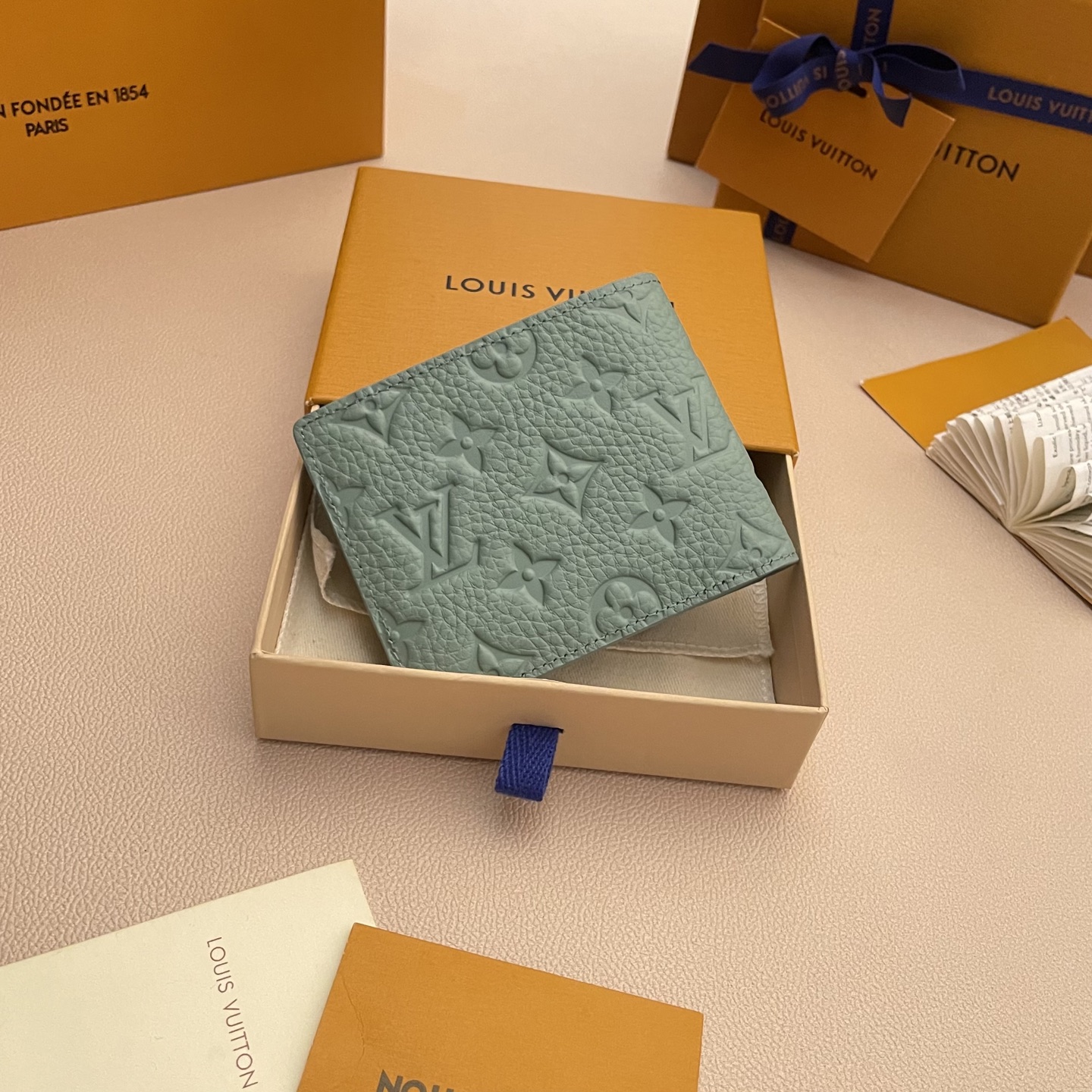 Louis Vuitton Multiple Wallet Green Taurillon Leather - Compact & Stylish 2 i1743595360450 5708 0 1