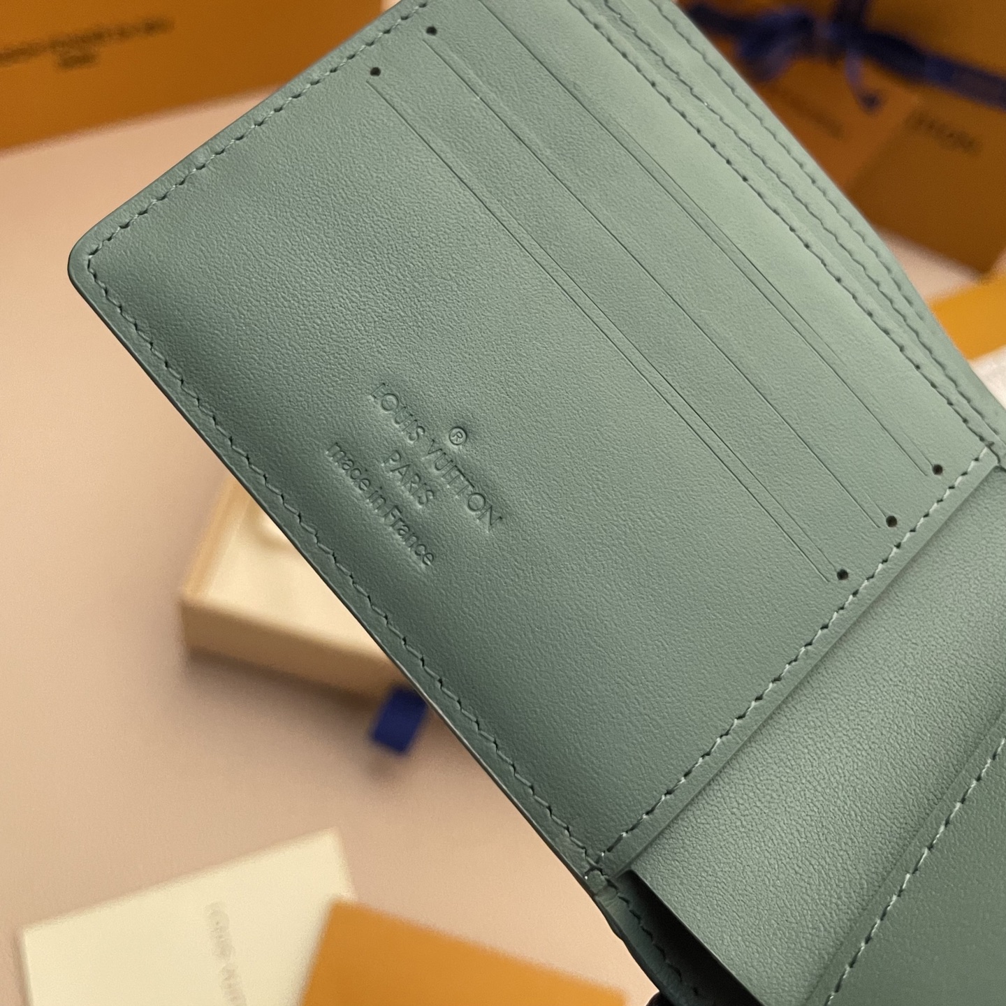 Louis Vuitton Multiple Wallet Green Taurillon Leather - Compact & Stylish 6 i1743595363586 2953 0 5