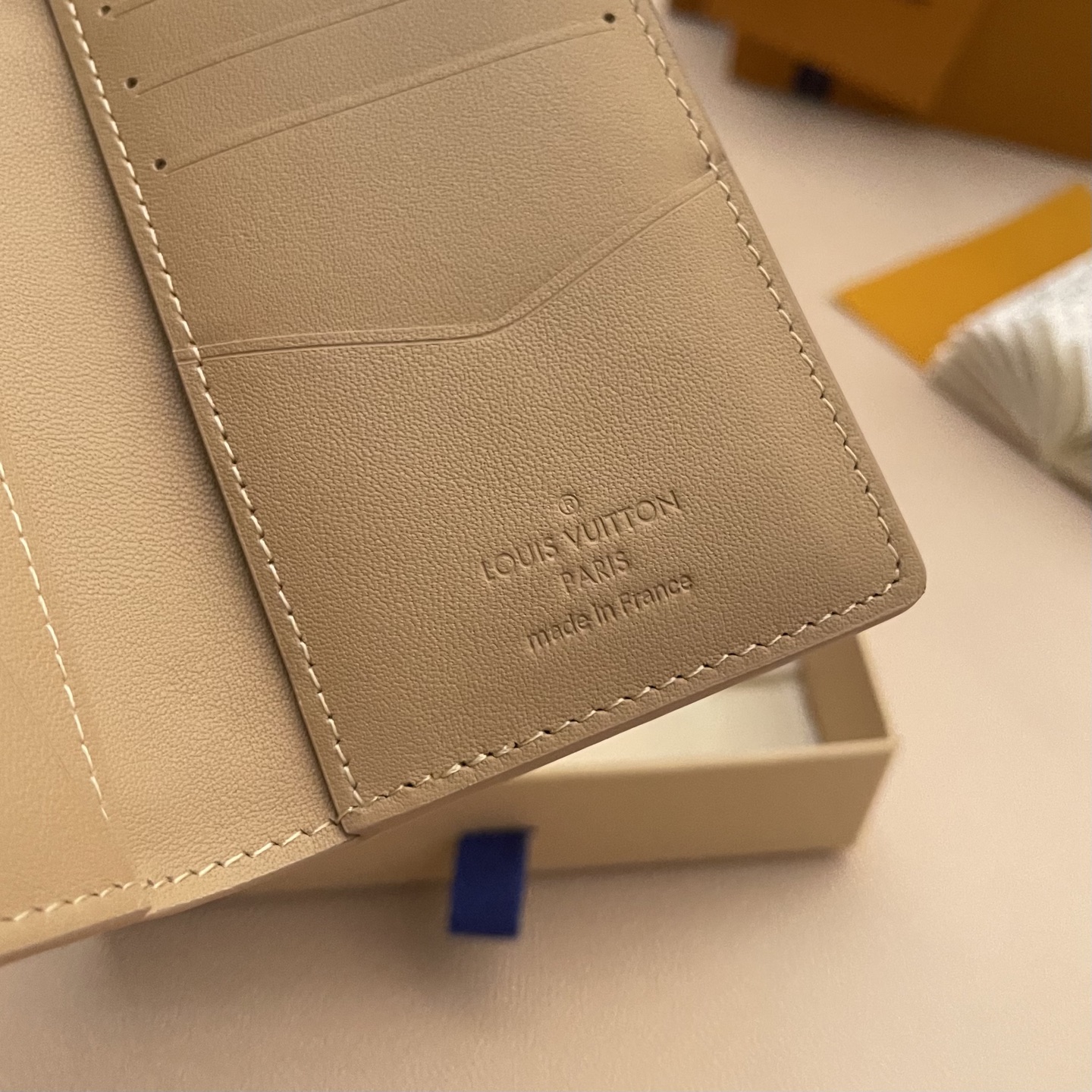 Louis Vuitton Taurillon Leather Pocket Organizer Wallet - Khaki 5 i1743595585860 4994 0 3