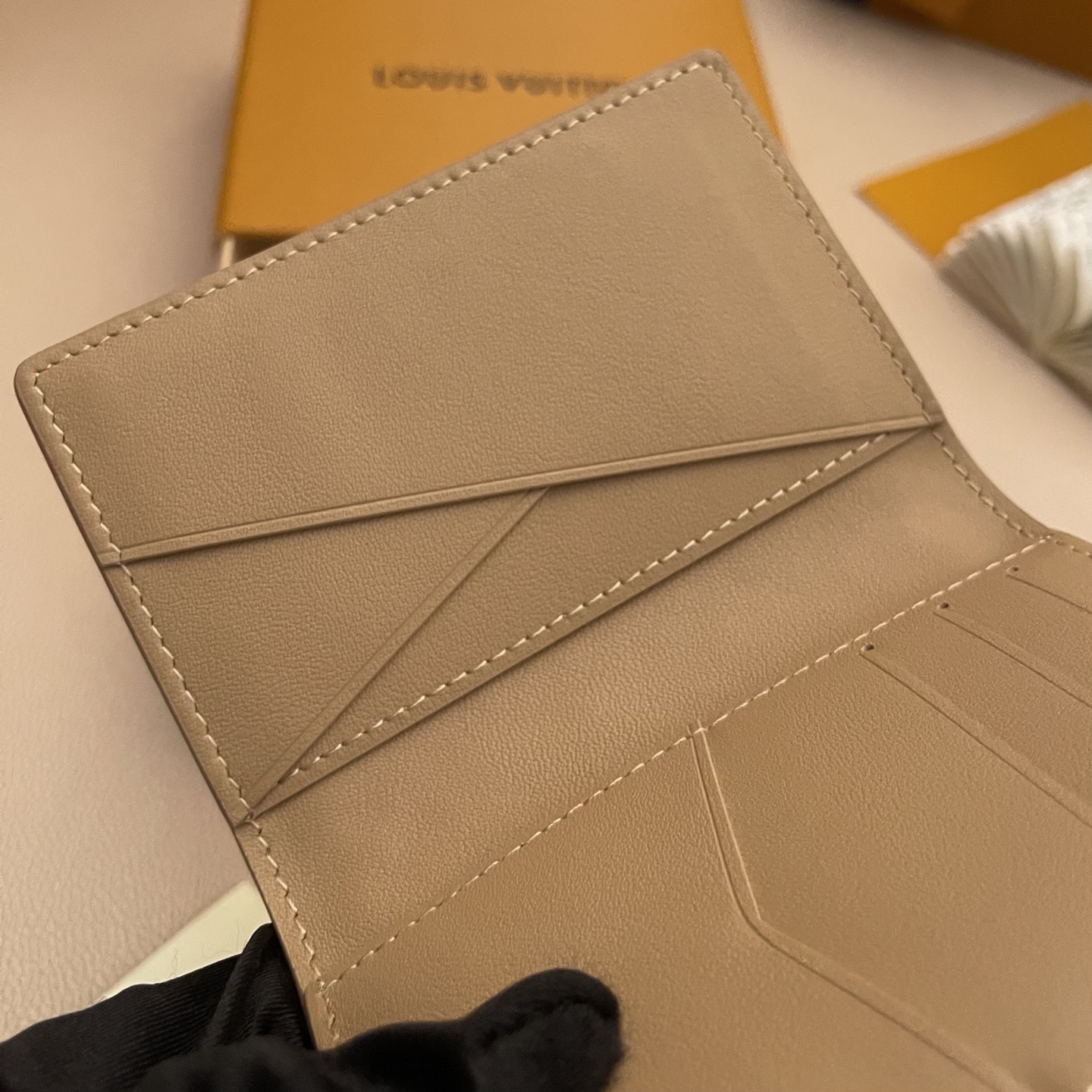 Louis Vuitton Taurillon Leather Pocket Organizer Wallet - Khaki 6 i1743595586705 1283 0 4