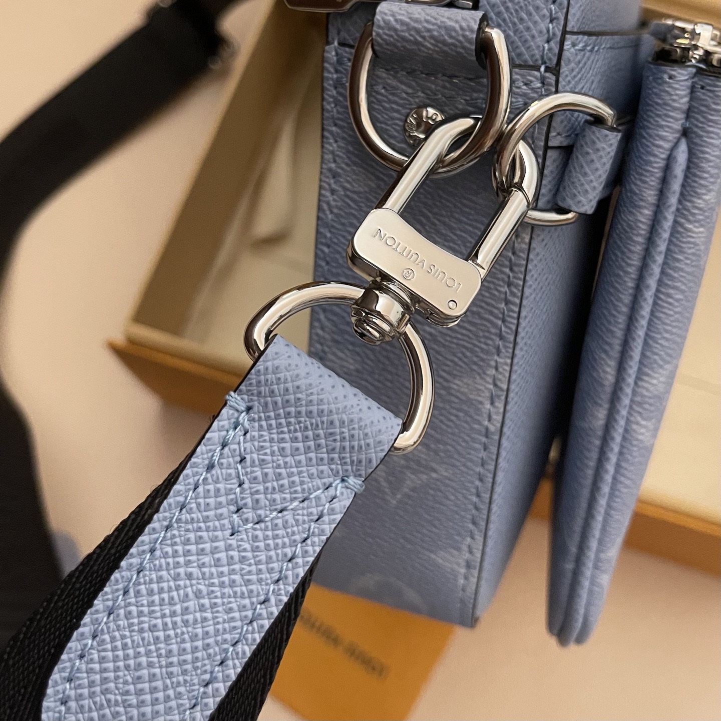 Louis Vuitton Trio Messenger Bag Taiga Leather Monogram Canvas Light Blue 6 i1744126840822 4576 0 4