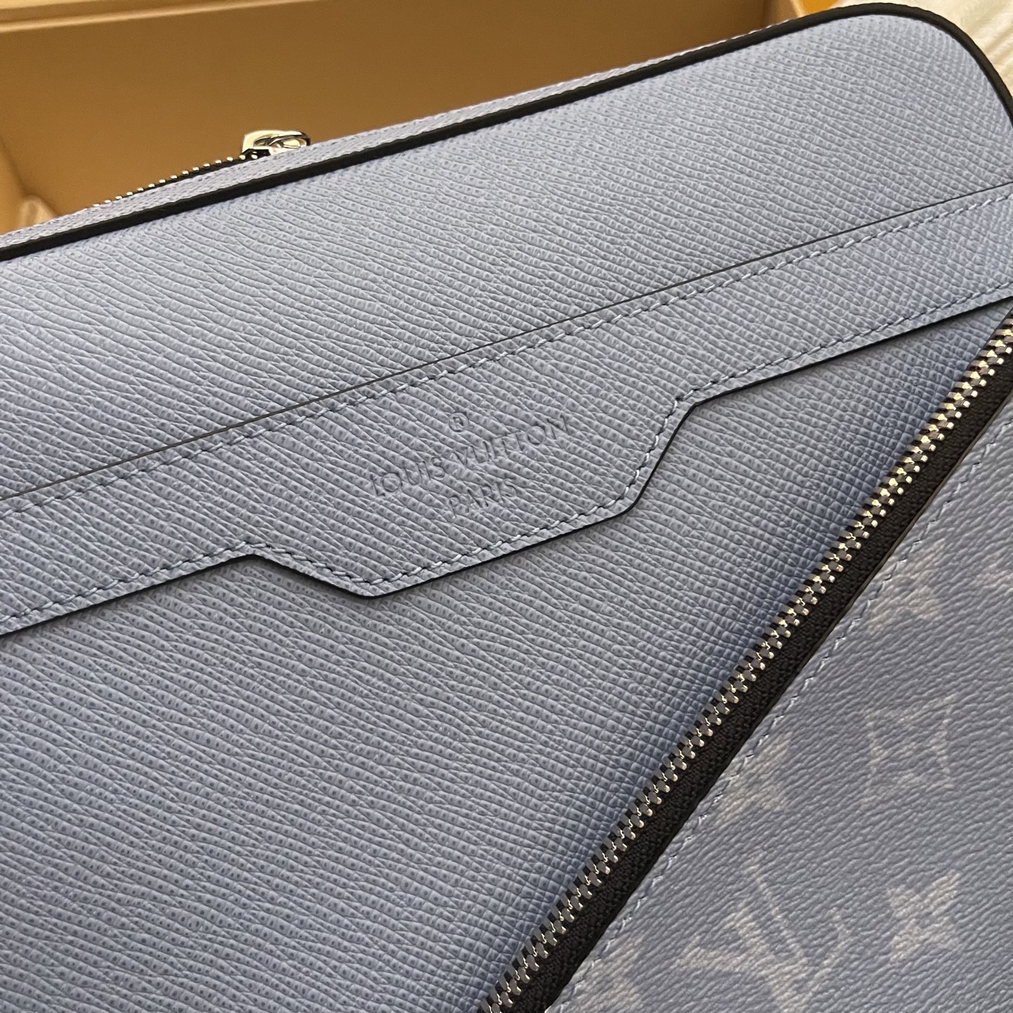 Louis Vuitton Trio Messenger Bag Taiga Leather Monogram Canvas Light Blue 8 i1744126840839 4866 0 6
