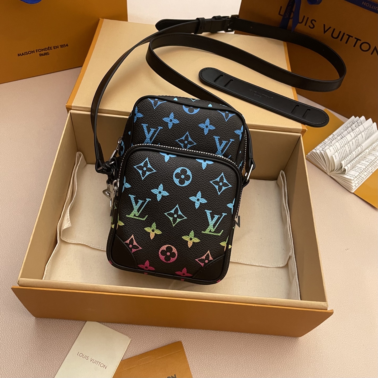 Louis Vuitton Amazone Rainbow Monogram Camera Bag - Compact & Stylish 2 i1745066442344 4289 0 0