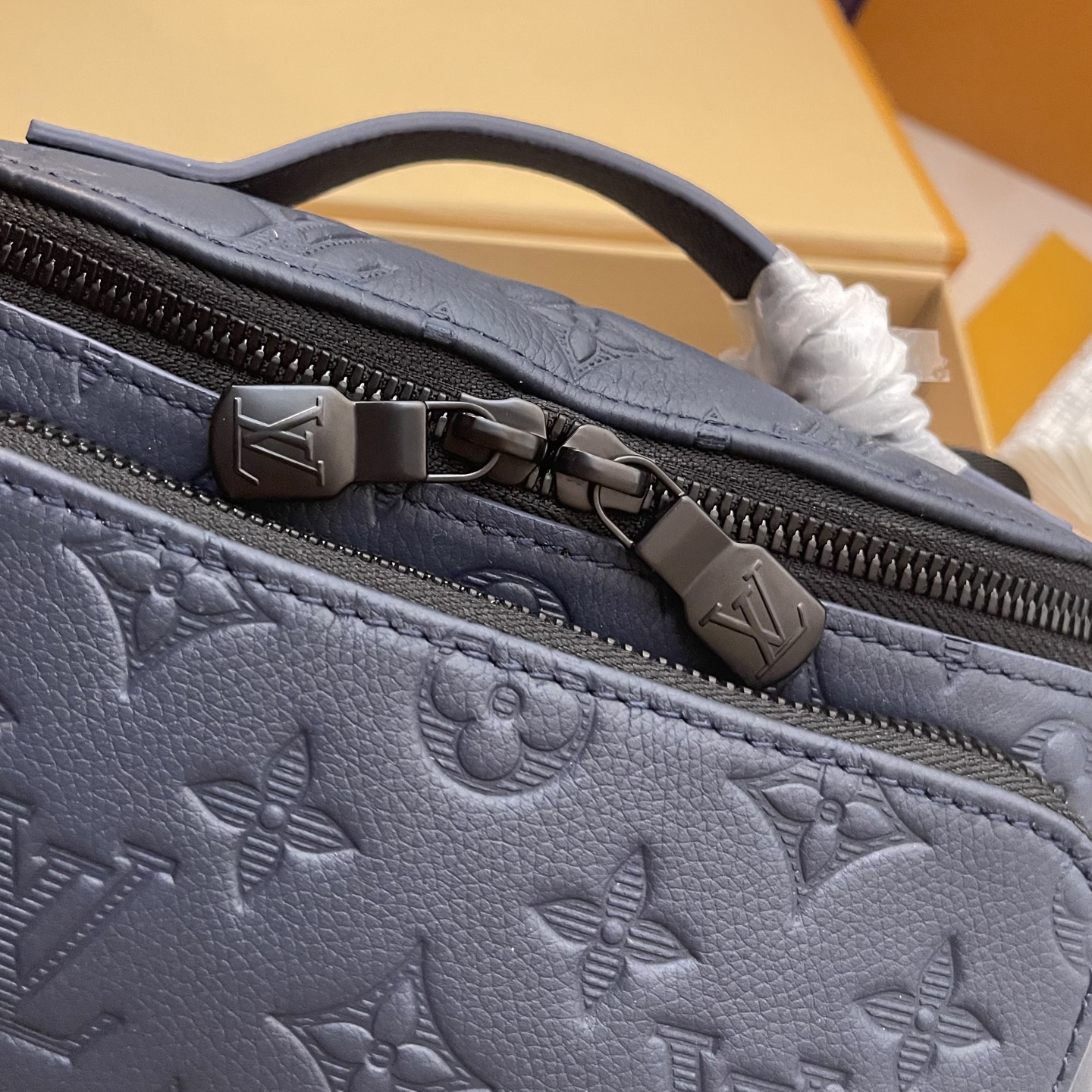 Louis Vuitton Rush Bum Bag Monogram Shadow Leather M47058 Blue M14784 3 i1745676021069 3831 0 2