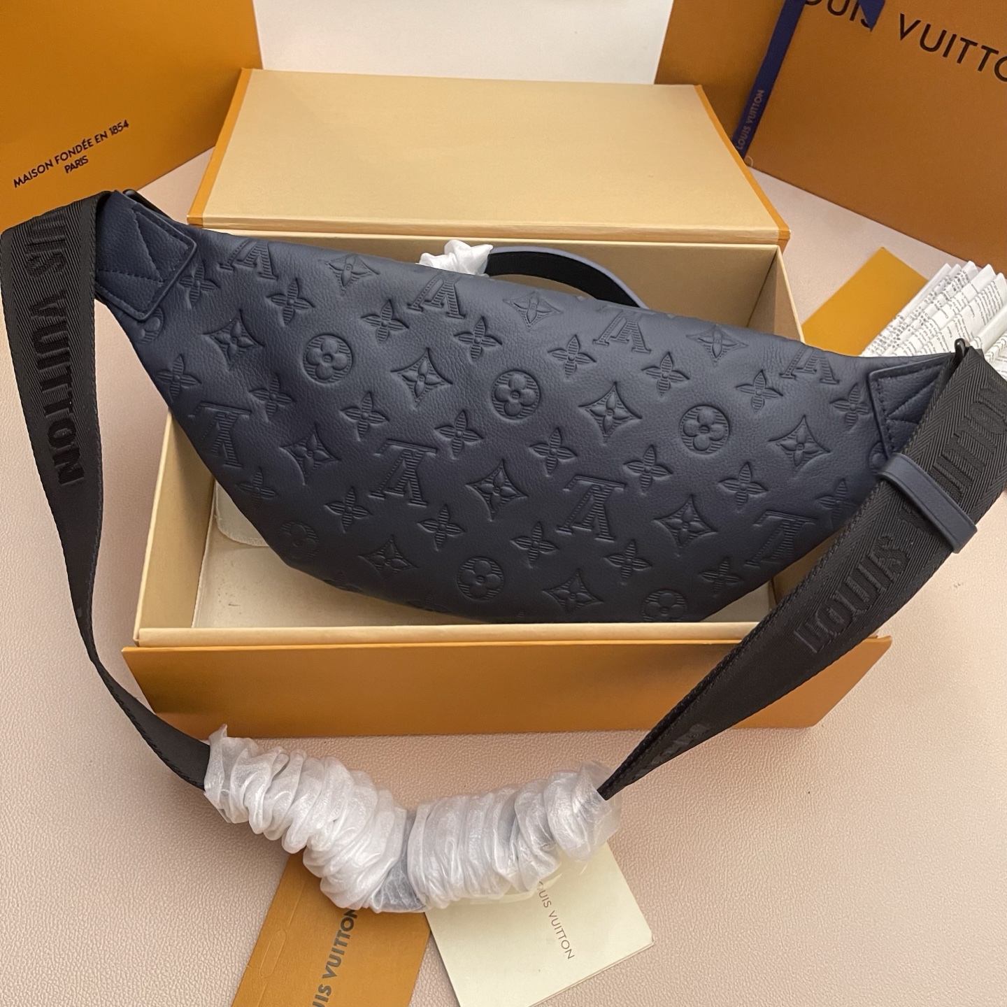 Louis Vuitton Rush Bum Bag Monogram Shadow Leather M47058 Blue M14784 2 i1745676021119 6628 0 1