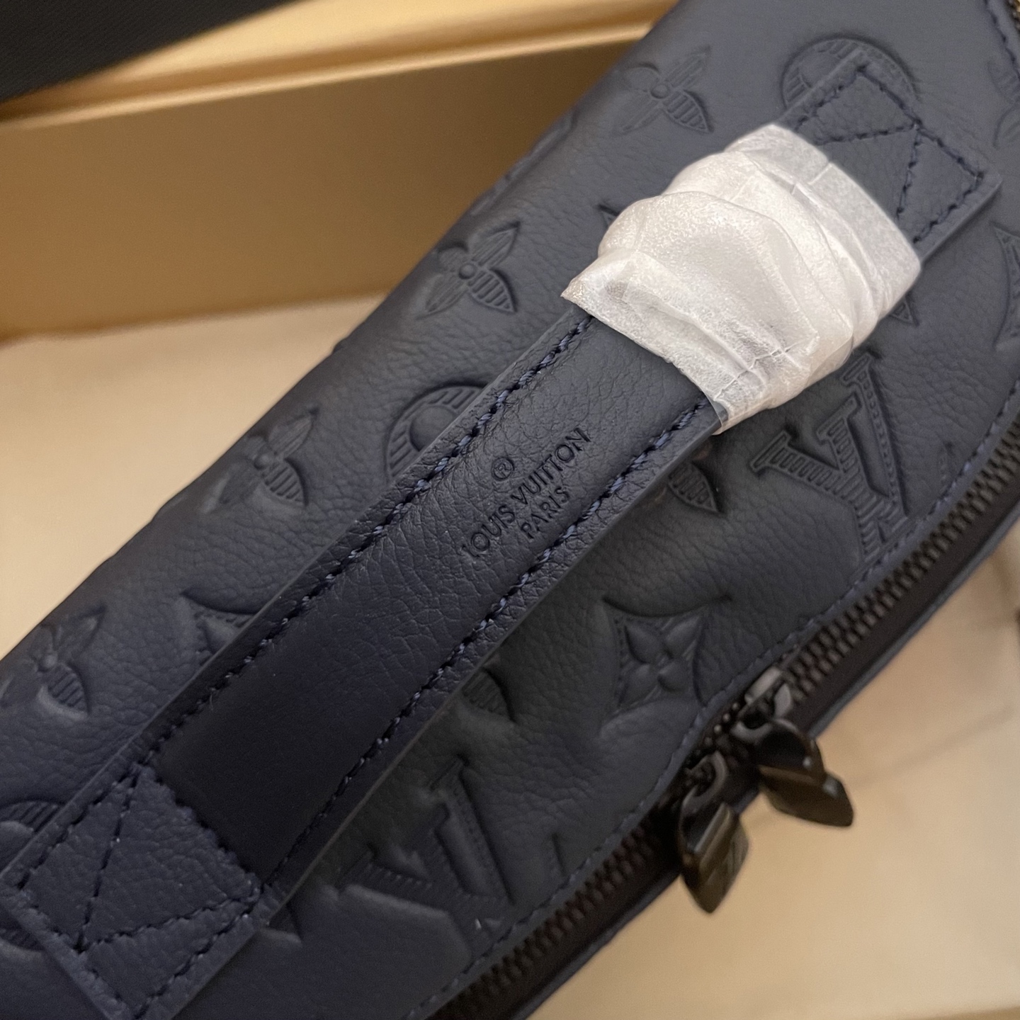 Louis Vuitton Rush Bum Bag Monogram Shadow Leather M47058 Blue M14784 6 i1745676021154 4871 0 4