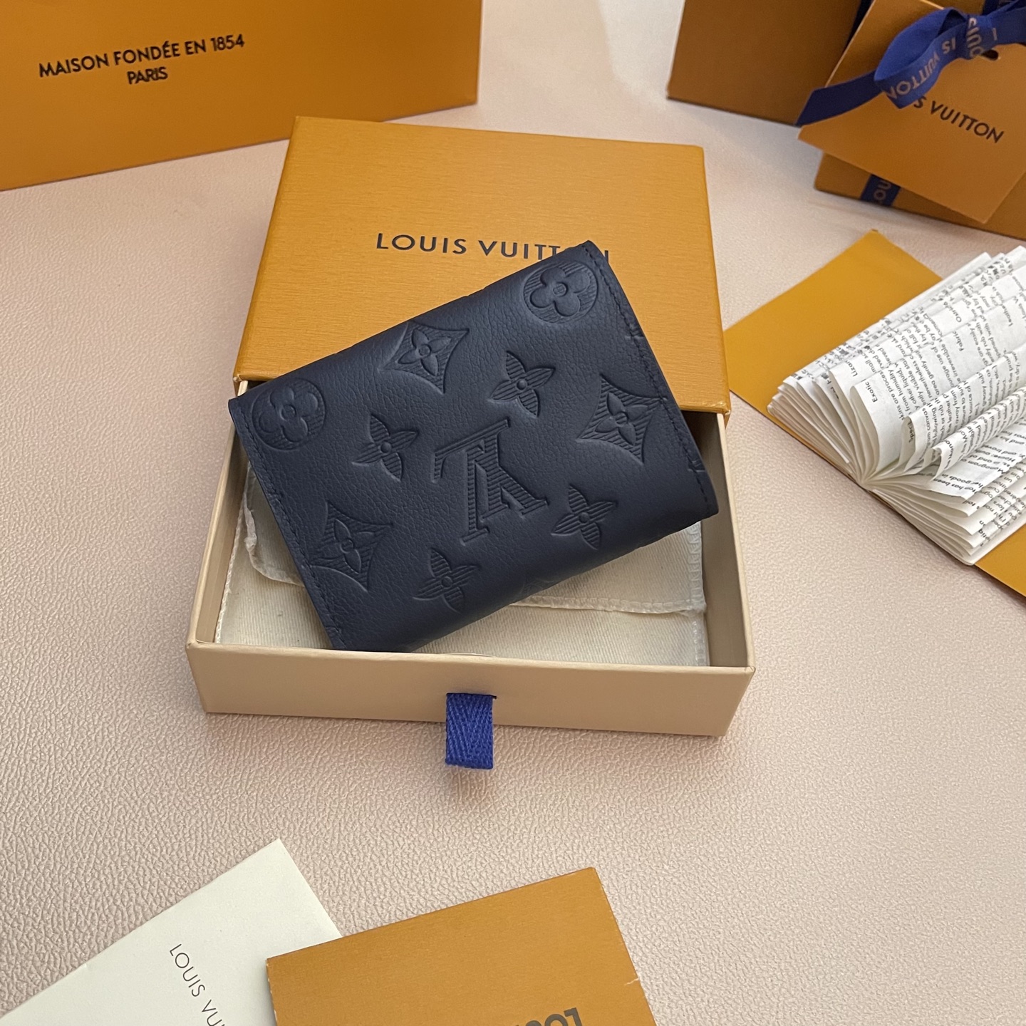 Louis Vuitton Victor Wallet Monogram Shadow Navy Leather - M14793 2 i1746178055908 8526 0 1