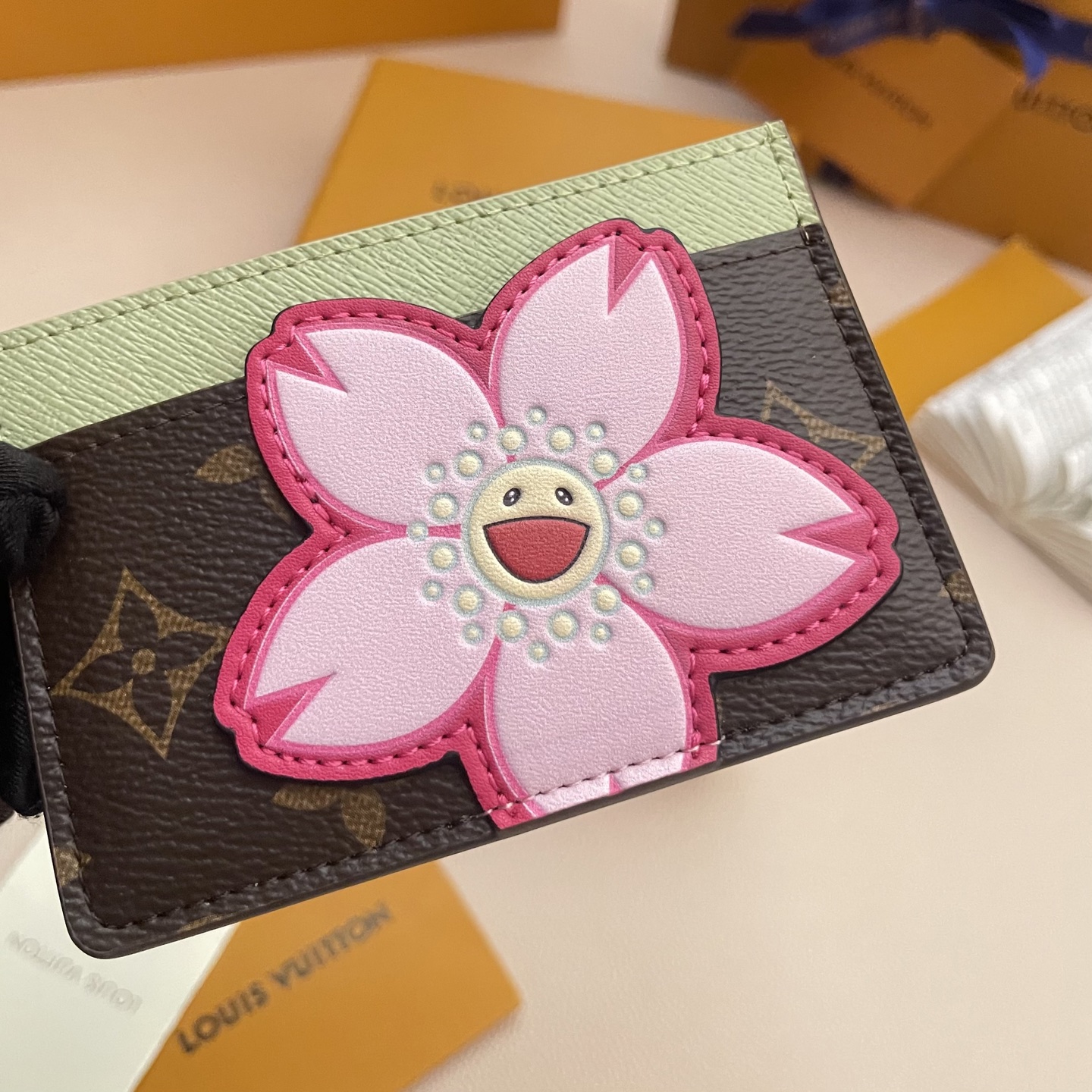 Louis Vuitton Takashi Murakami Cherry Blossom Monogram Card Holder Wallet 5 i1746369570162 6955 0 3
