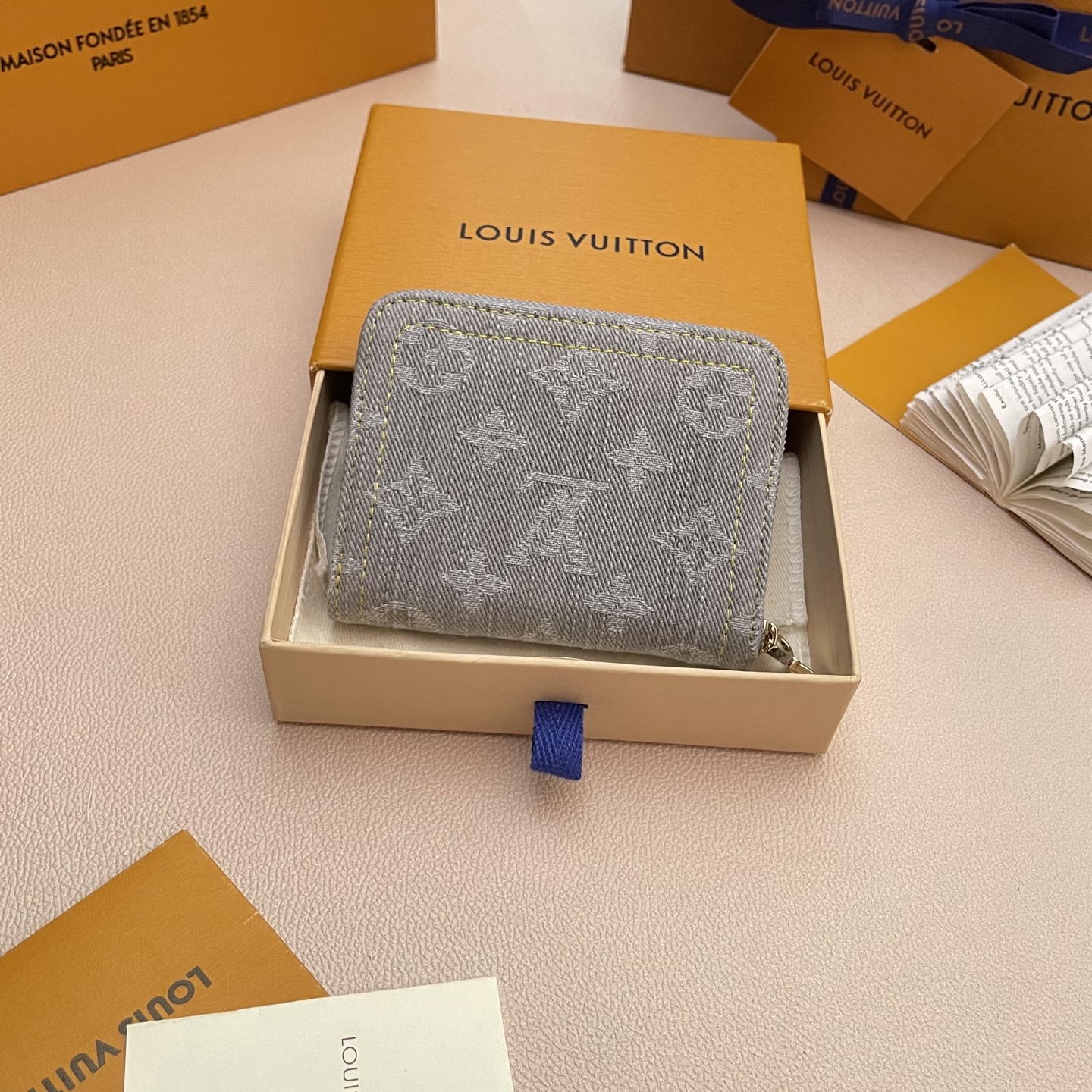 Louis Vuitton Zippy Coin Purse Monogram Denim Blue M82957 3 i1747044939347 8574 0 1