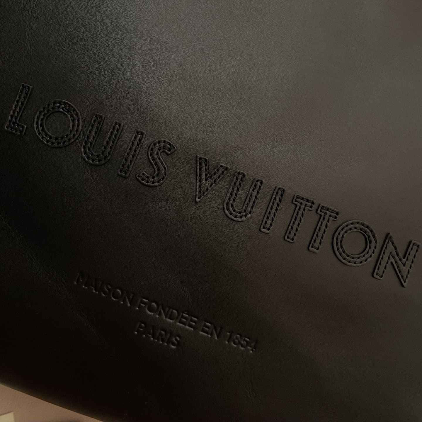 Louis Vuitton Packaging Shopper Bag - Black Leather Medium Tote 3 i1747228586464 4170 0 2