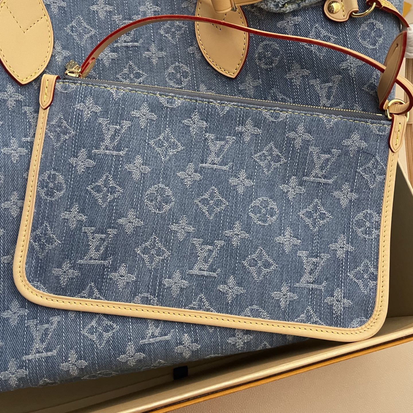 Louis Vuitton Neverfull MM Shopping Bag - Monogram Denim, Spacious & Stylish 9 i1747230746963 3869 0 8