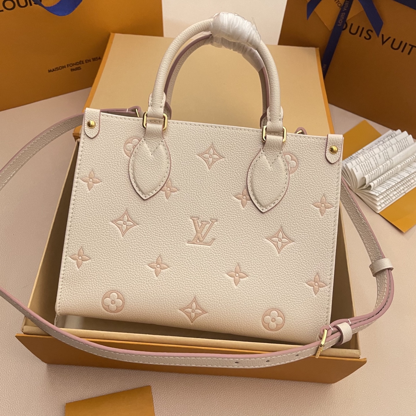 Louis Vuitton OnTheGo Small Tote Bag Monogram Empreinte Leather M14403 2 i1747320385565 3562 0 1