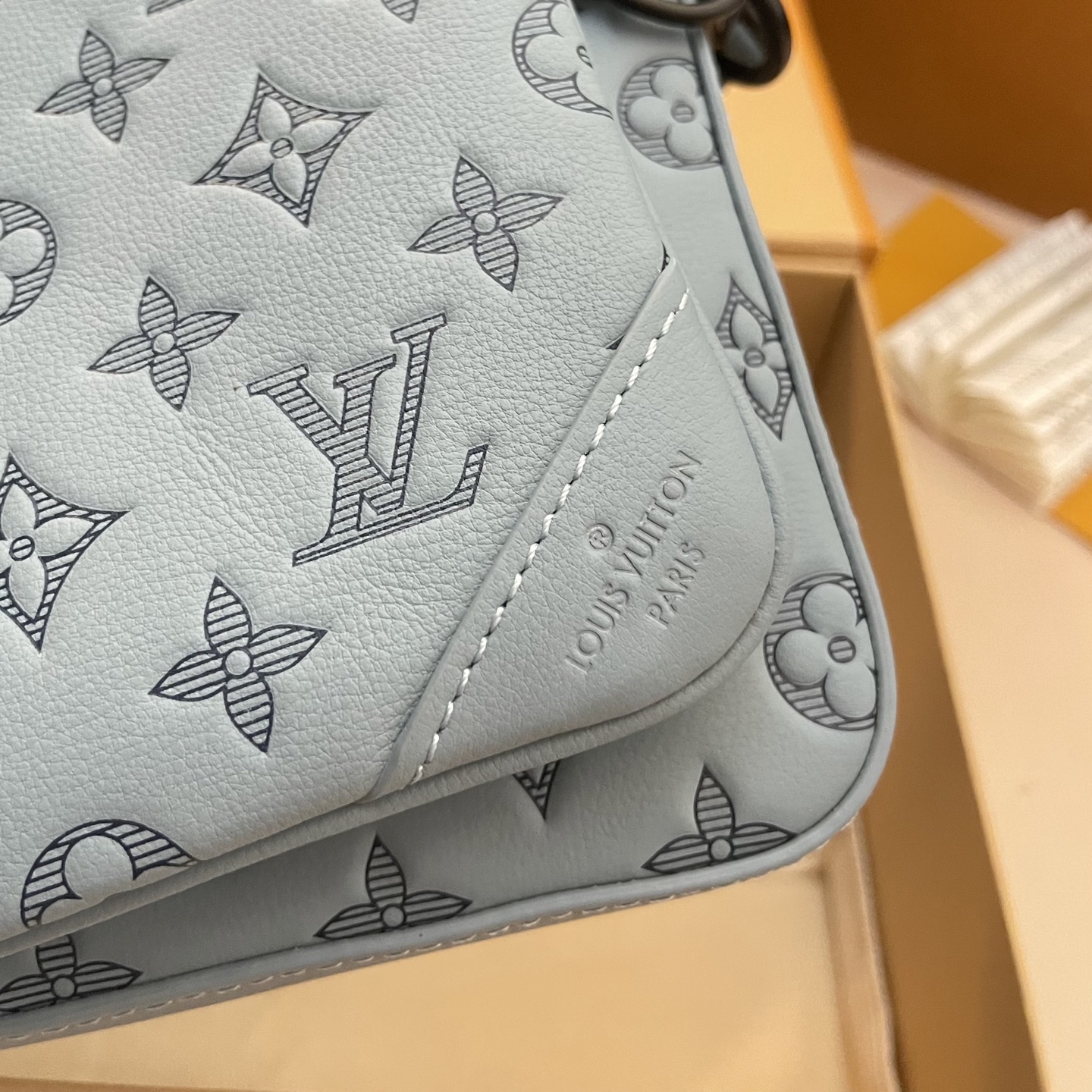 Louis Vuitton Trio Messenger Bag Monogram Shadow Leather Light Blue 4 i1747660072373 1905 0 2