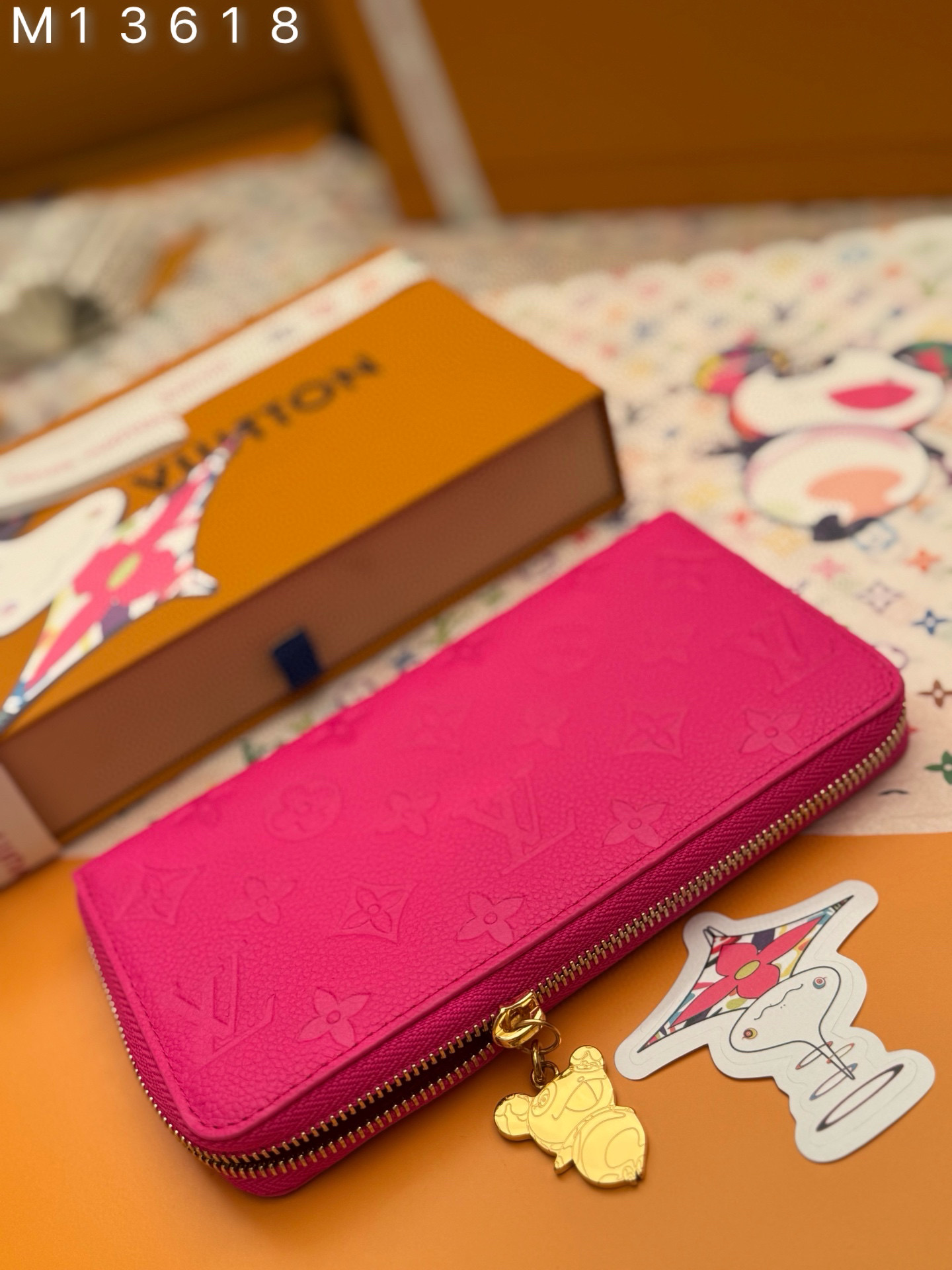 Louis Vuitton Zippy Wallet Pink Leather, Designer Clutch,19.5 x 10.5 x 2.5 cm 6 i1748330835781 6598 0 8