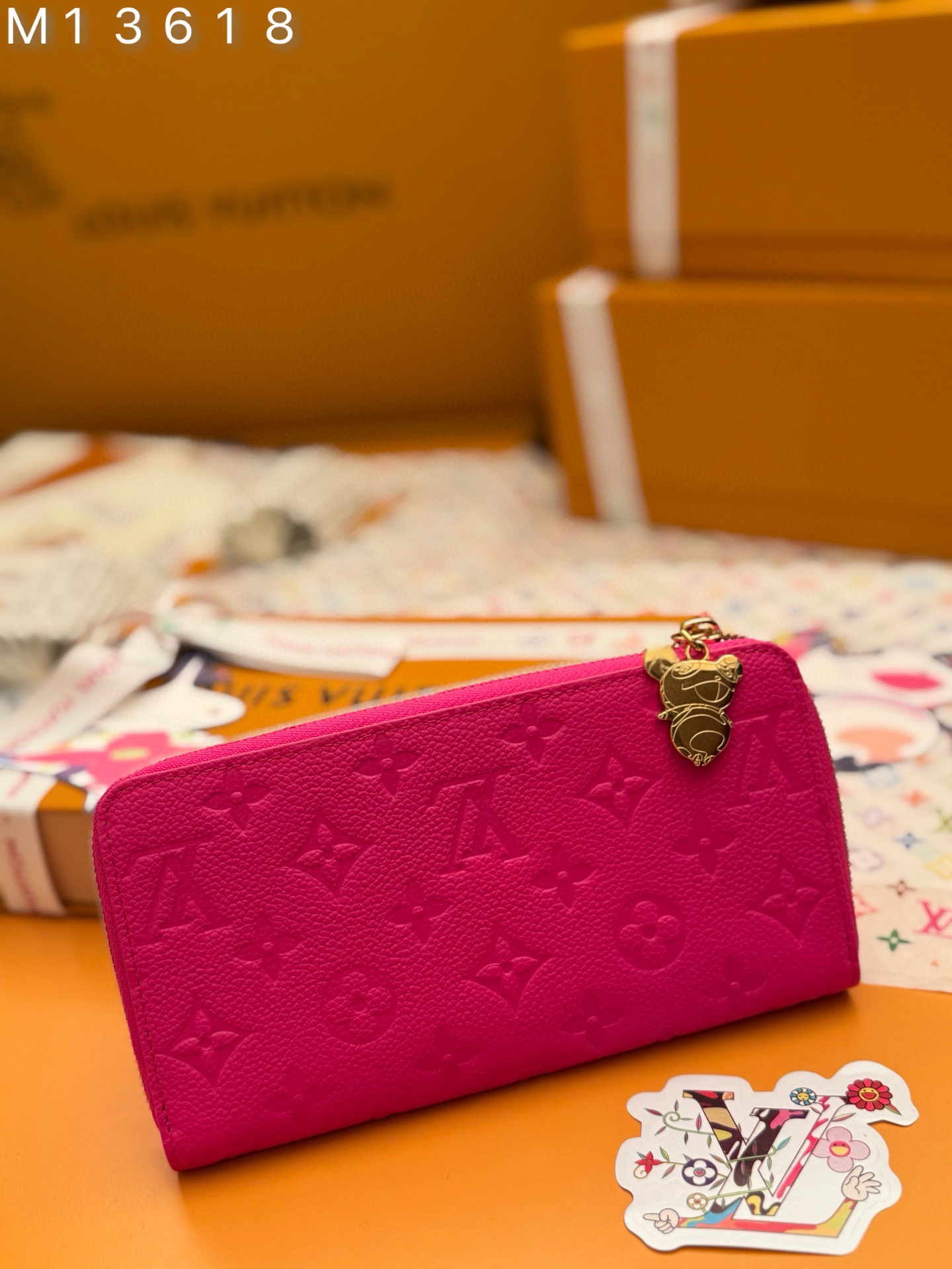 Louis Vuitton Zippy Wallet Pink Leather, Designer Clutch,19.5 x 10.5 x 2.5 cm 2 i1748330836630 2605 0 1