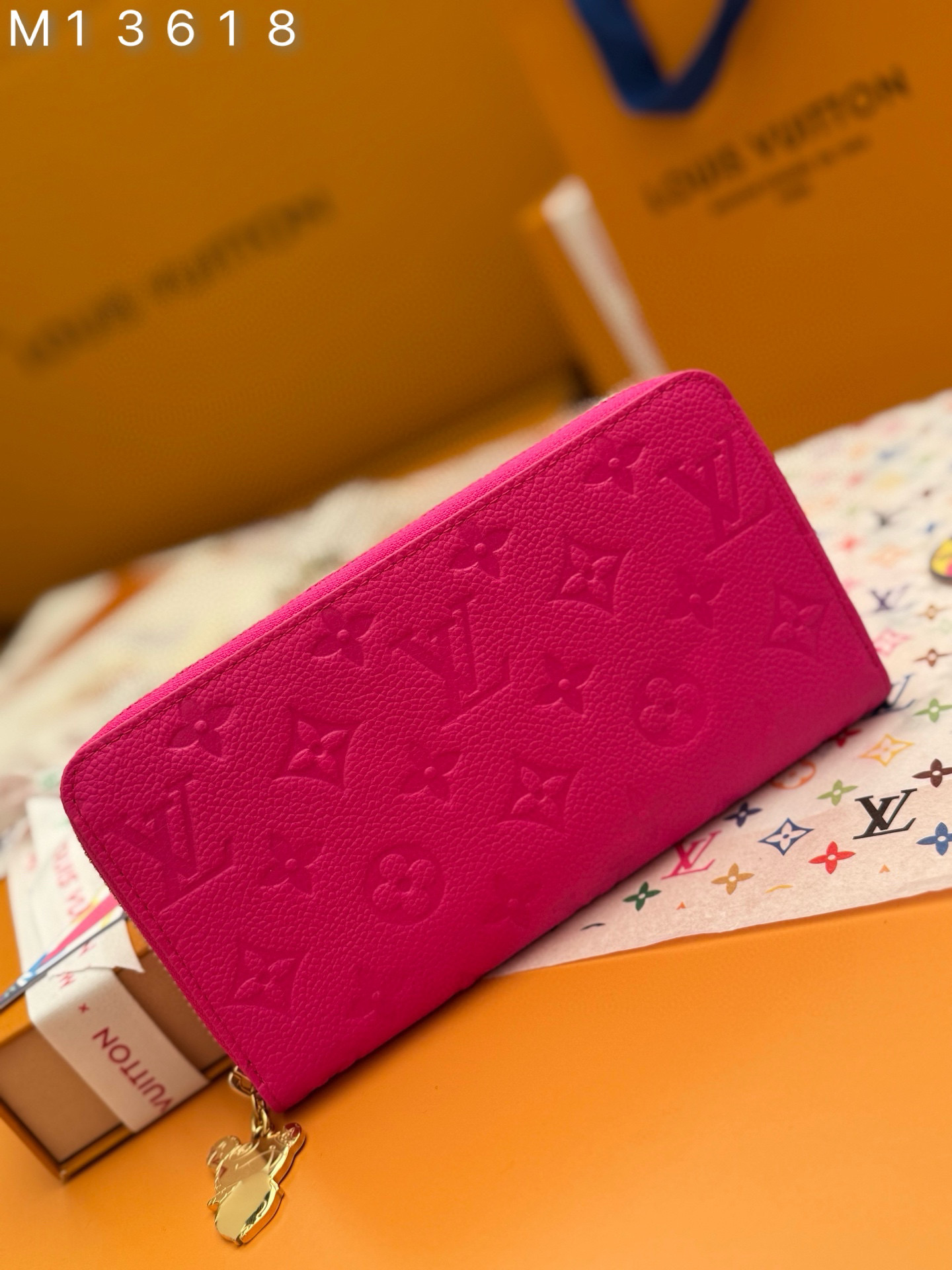 Louis Vuitton Zippy Wallet Pink Leather, Designer Clutch,19.5 x 10.5 x 2.5 cm 1 i1748330836634 2618 0 0