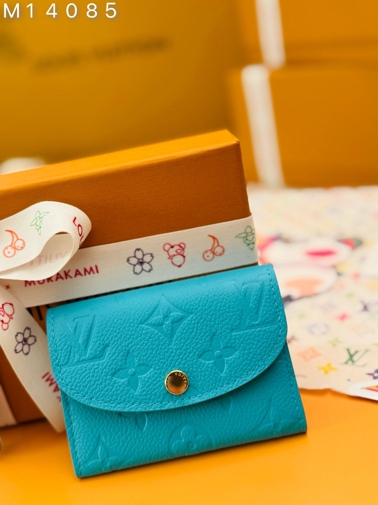 Louis Vuitton Rosalie Coin Purse, Blue Leather Wallet With Button Closure 2 i1748333782185 6326 0 0