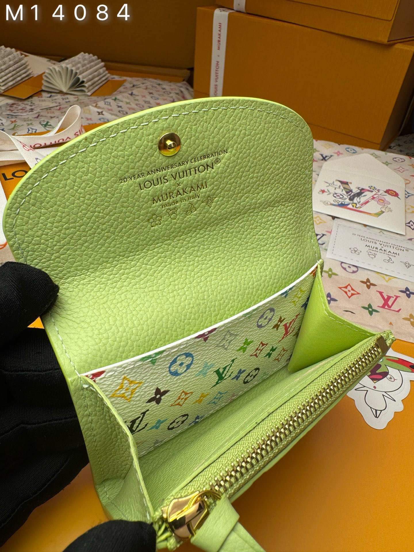 Louis Vuitton Rosalie Coin Purse Pistachio Embossed Leather Compact Wallet 8 i1748333933137 5554 0 6