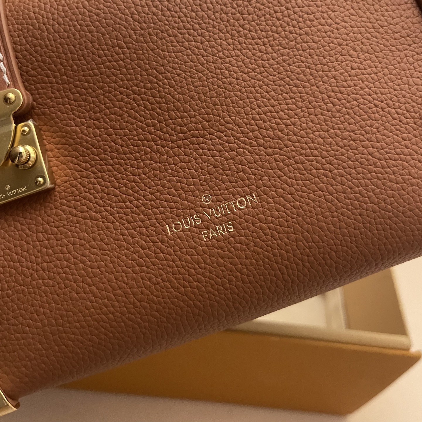 Louis Vuitton Side Trunk Handbag with Leather, Brown, Small Size 18*12.5*8 6 i1748354109547 7443 0 5