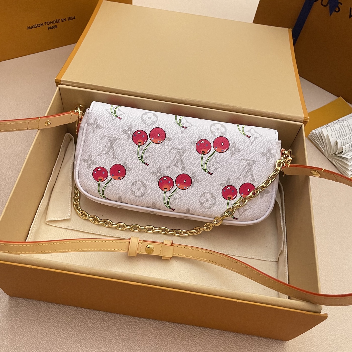 Louis Vuitton Wallet On Chain Ivy Murakami Cherry Monogram Canvas Bag 2 i1748441899249 963 0 1