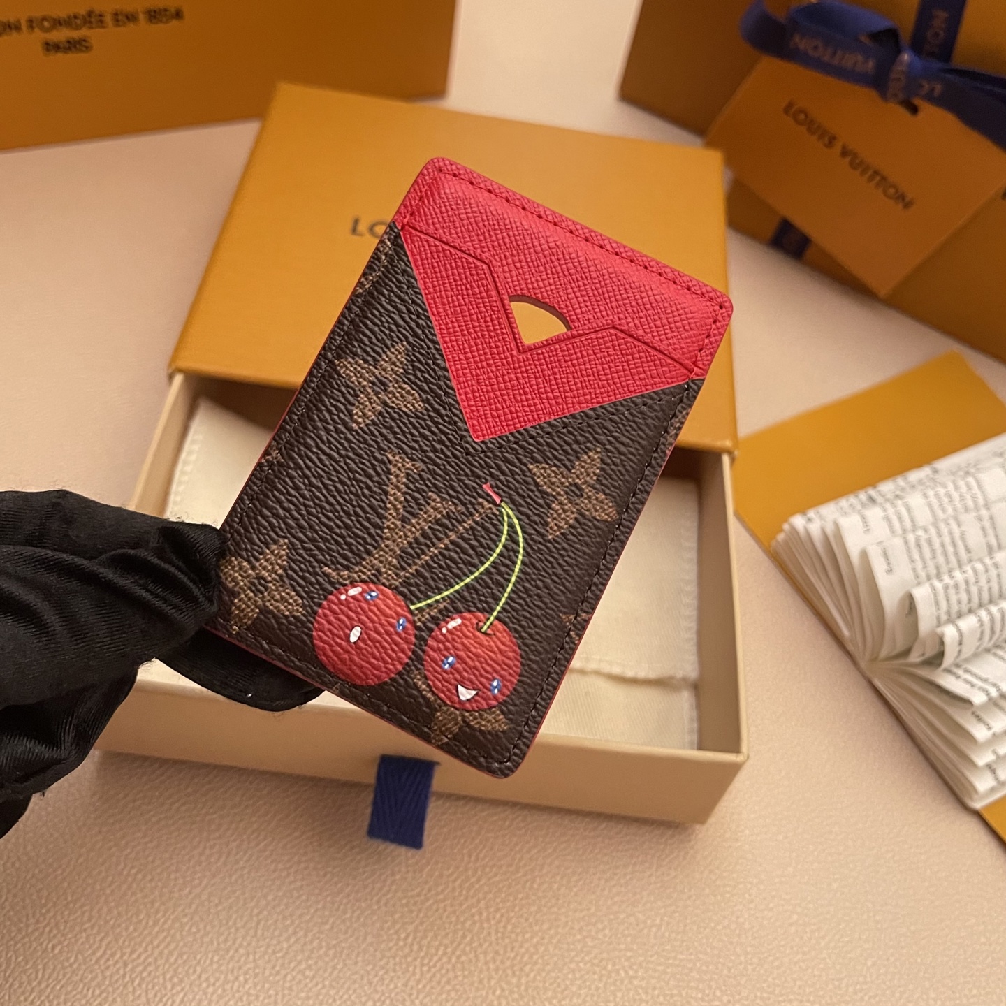 Louis Vuitton Monogram Cherry Magnet Cardholder M14562 3 i1748442373617 7636 0 2