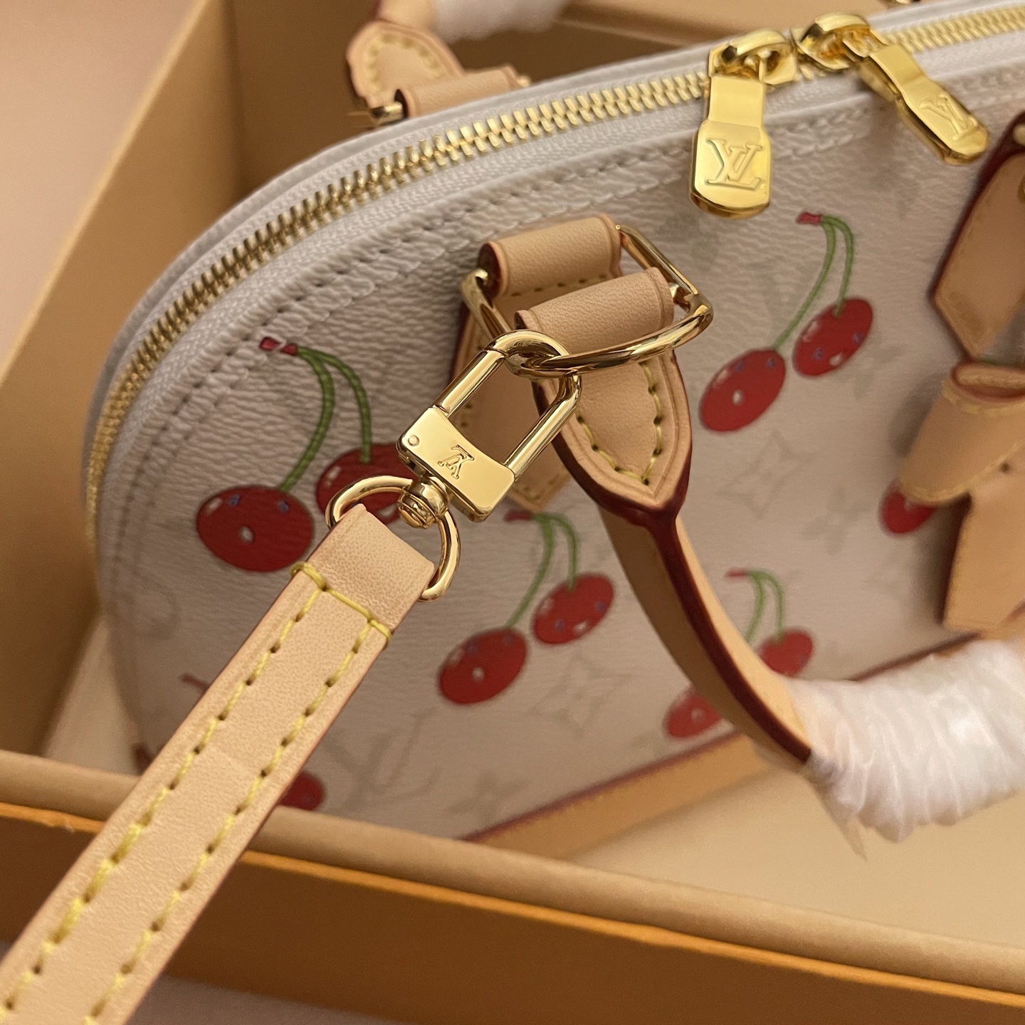 LV x Takashi Murakami Alma BB Cherry Monogram Canvas Satchel Bag 6 i1748530337156 4922 0 5