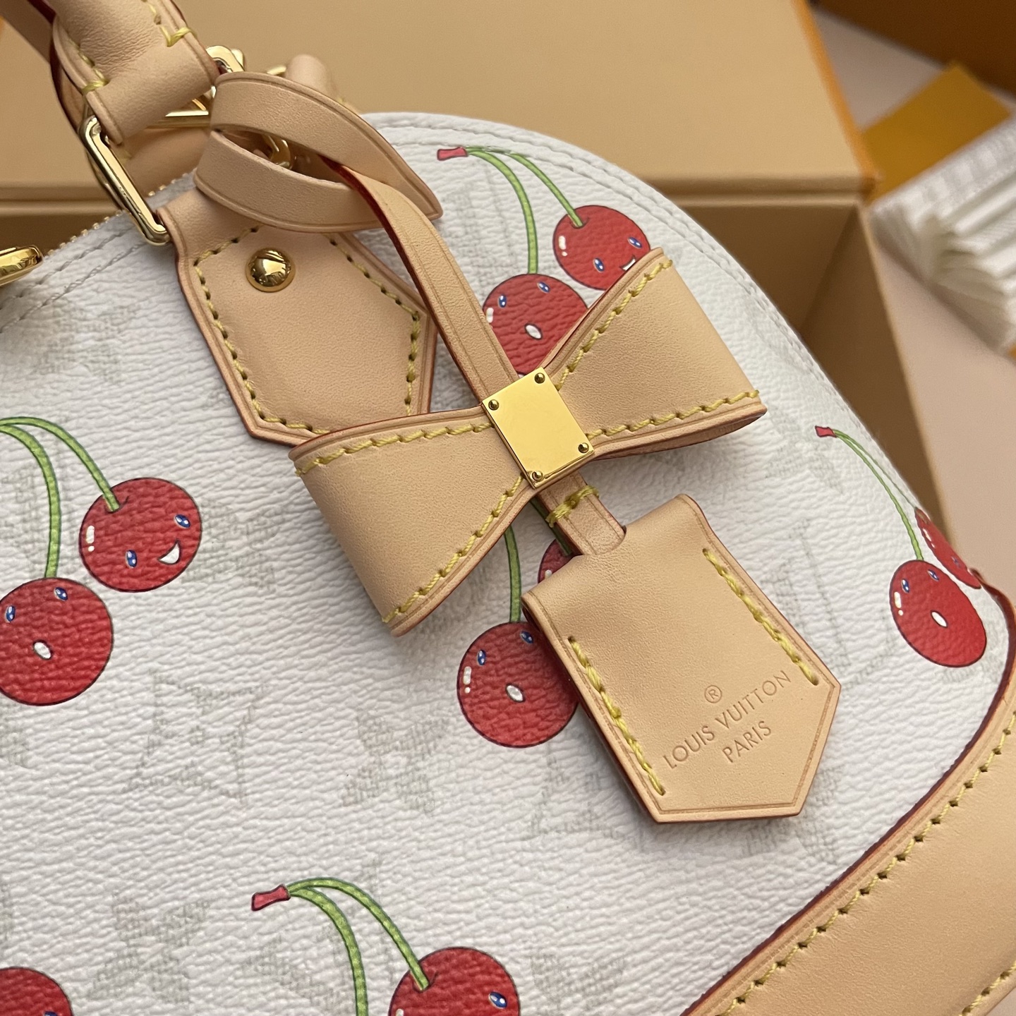LV x Takashi Murakami Alma BB Cherry Monogram Canvas Satchel Bag 4 i1748530338281 2471 0 3