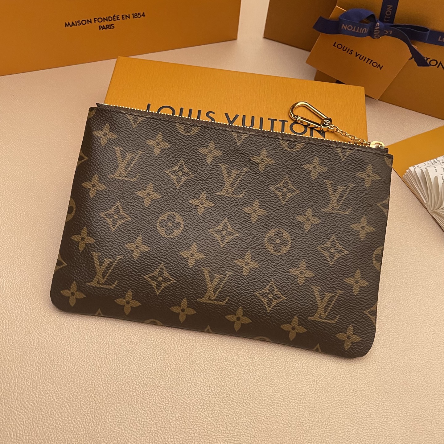 Louis Vuitton Monogram Canvas Pochette Clés Key Pouch Wallet 3 i1748708793266 2688 0 1