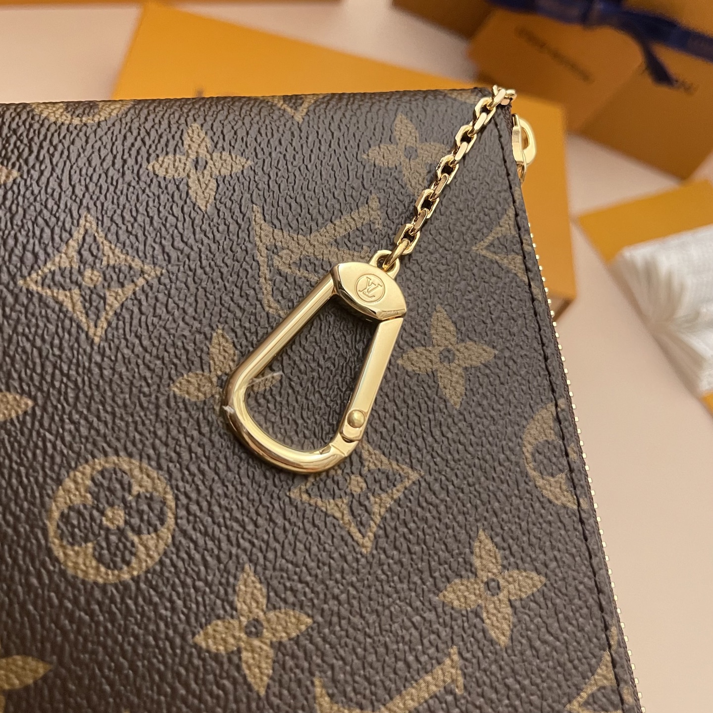 Louis Vuitton Monogram Canvas Pochette Clés Key Pouch Wallet 5 i1748708793305 7935 0 3