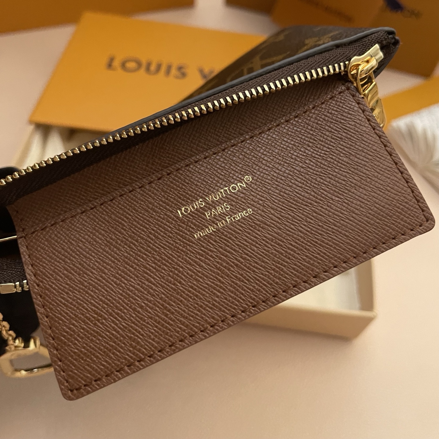 Louis Vuitton Pochette Clés Monogram Canvas Key Pouch Wallet,Brown, 12 x 7 x 1.5 cm 7 i1748708830731 8045 0 6
