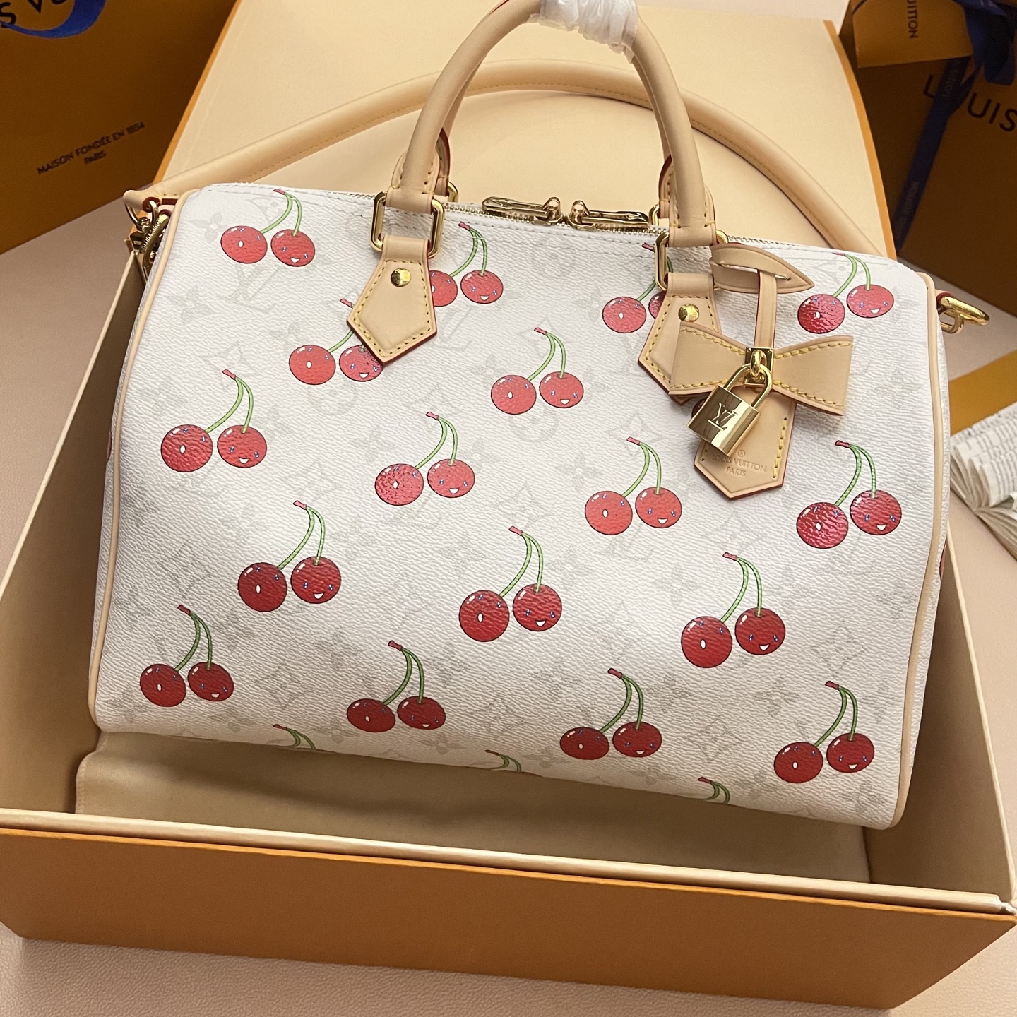Louis Vuitton Speedy Soft 30 Cherry Monogram Handbag, Shoulder Bag 2 i1749649268909 2321 0 0
