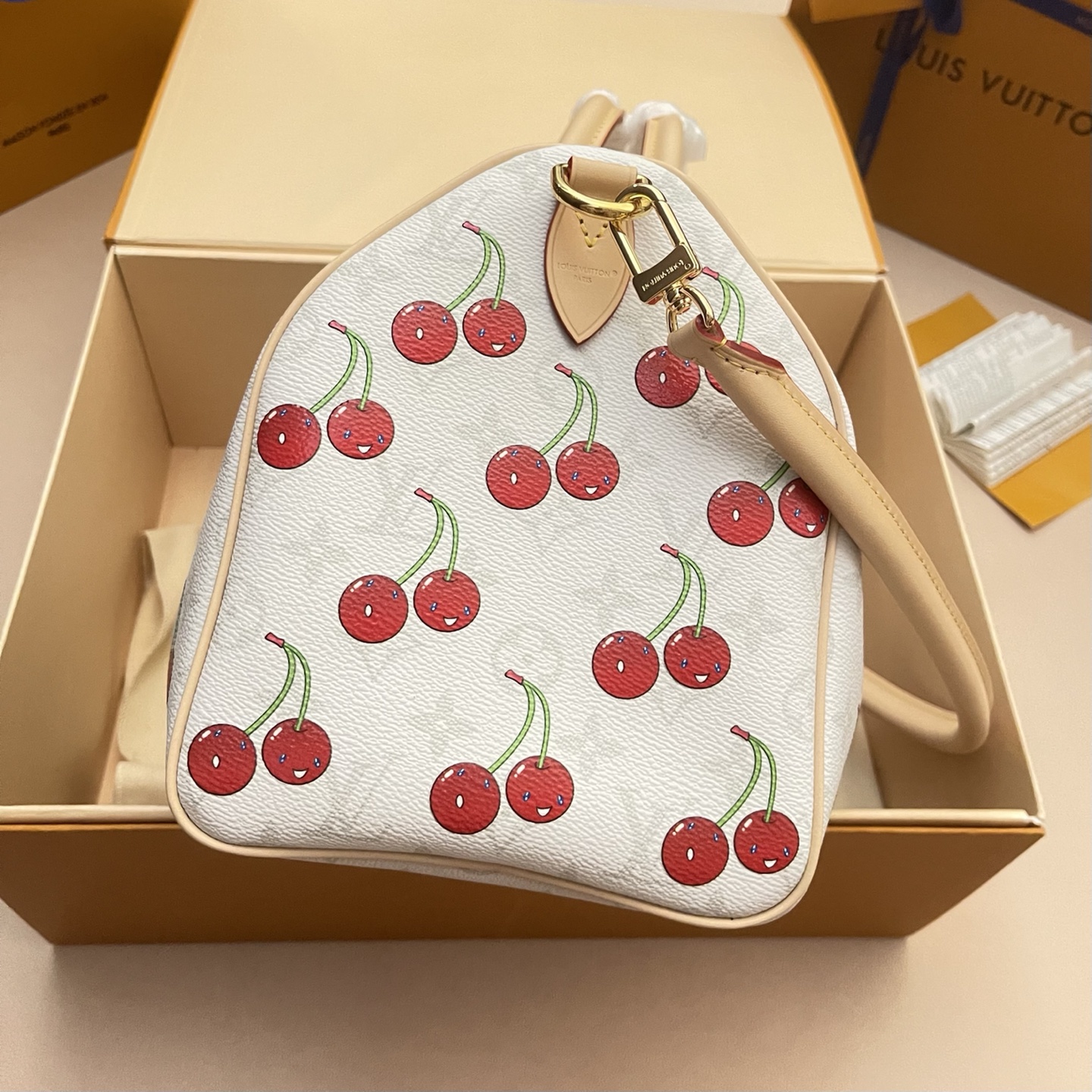 Louis Vuitton Speedy Soft 30 Cherry Monogram Handbag, Shoulder Bag 4 i1749649270826 2822 0 2