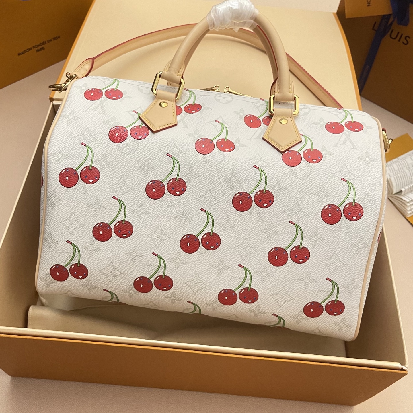 Louis Vuitton Speedy Soft 30 Cherry Monogram Handbag, Shoulder Bag 3 i1749649270859 3498 0 1
