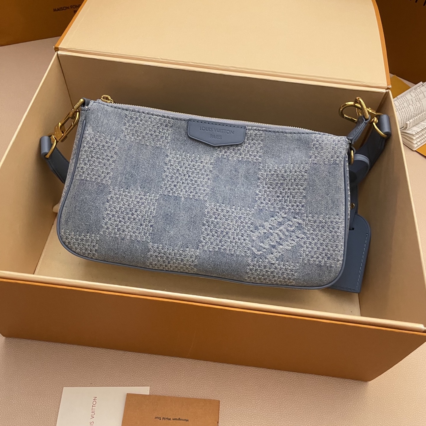 Louis Vuitton Pochette Accessoires XL Denim 3D Cotton Canvas Handbag 1 i1752330517760 6809 0 0