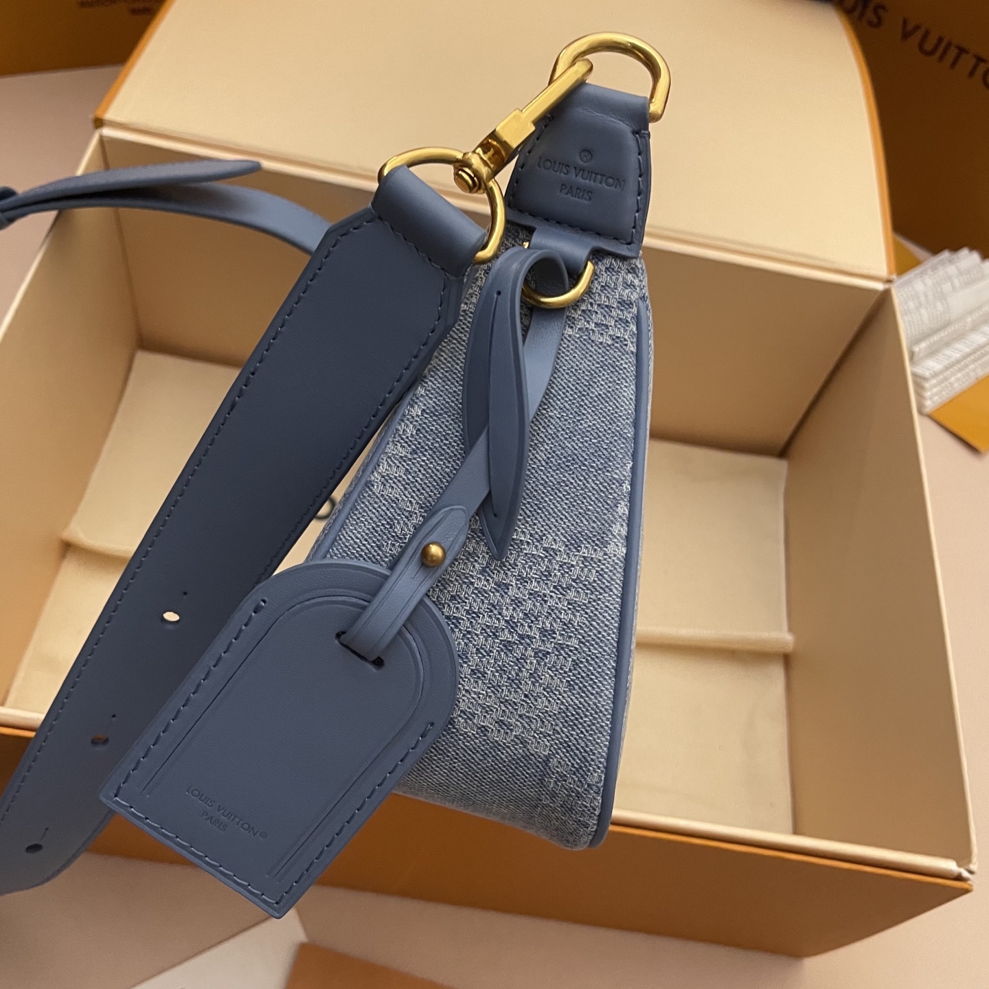 Louis Vuitton Pochette Accessoires XL Denim 3D Cotton Canvas Handbag 3 i1752330519448 3915 0 2