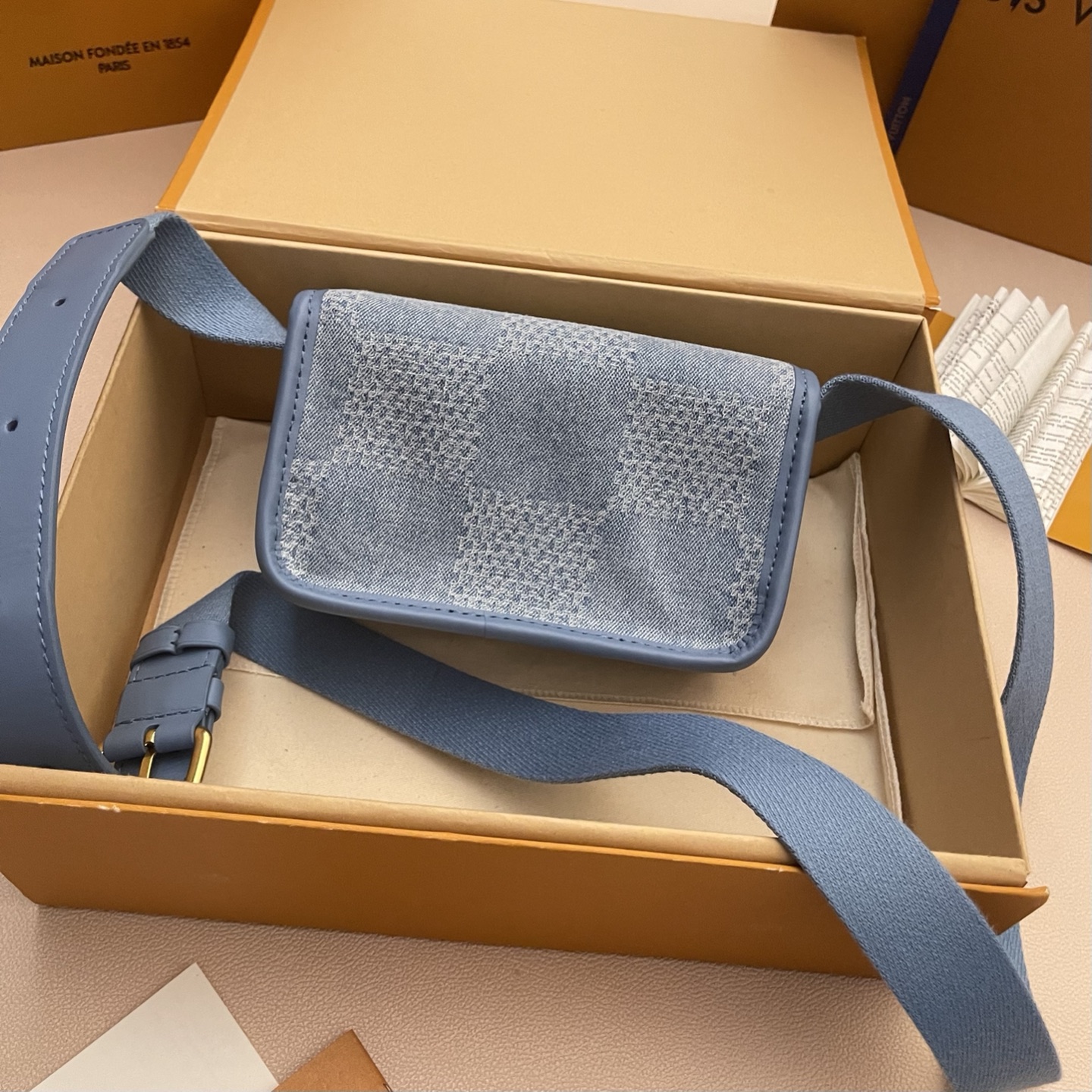 Louis Vuitton Bosphore Mini Camera Bag Damier Denim 3D Cotton Canvas Blue 2 i1752330758380 1053 0 1
