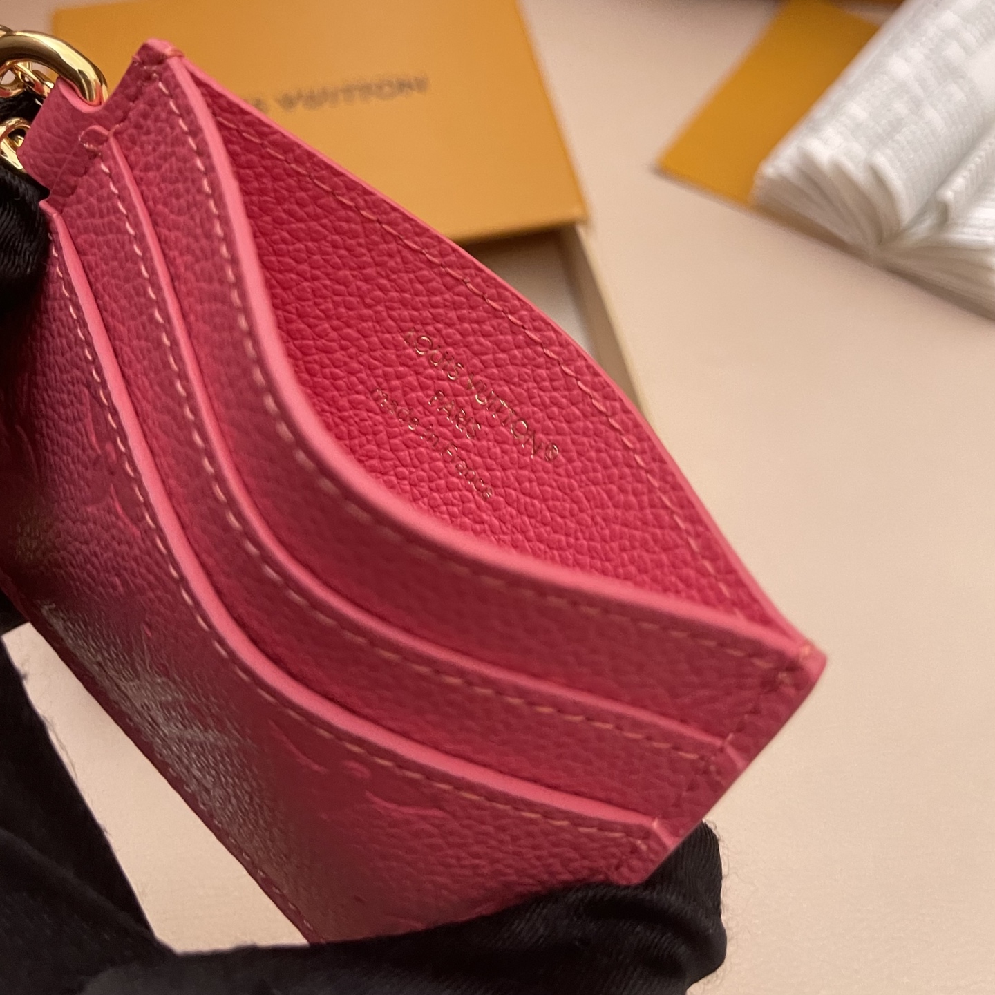 Louis Vuitton Charms Card Holder in Pink Monogram Empreinte Leather 7 i1752332139730 12 0 5