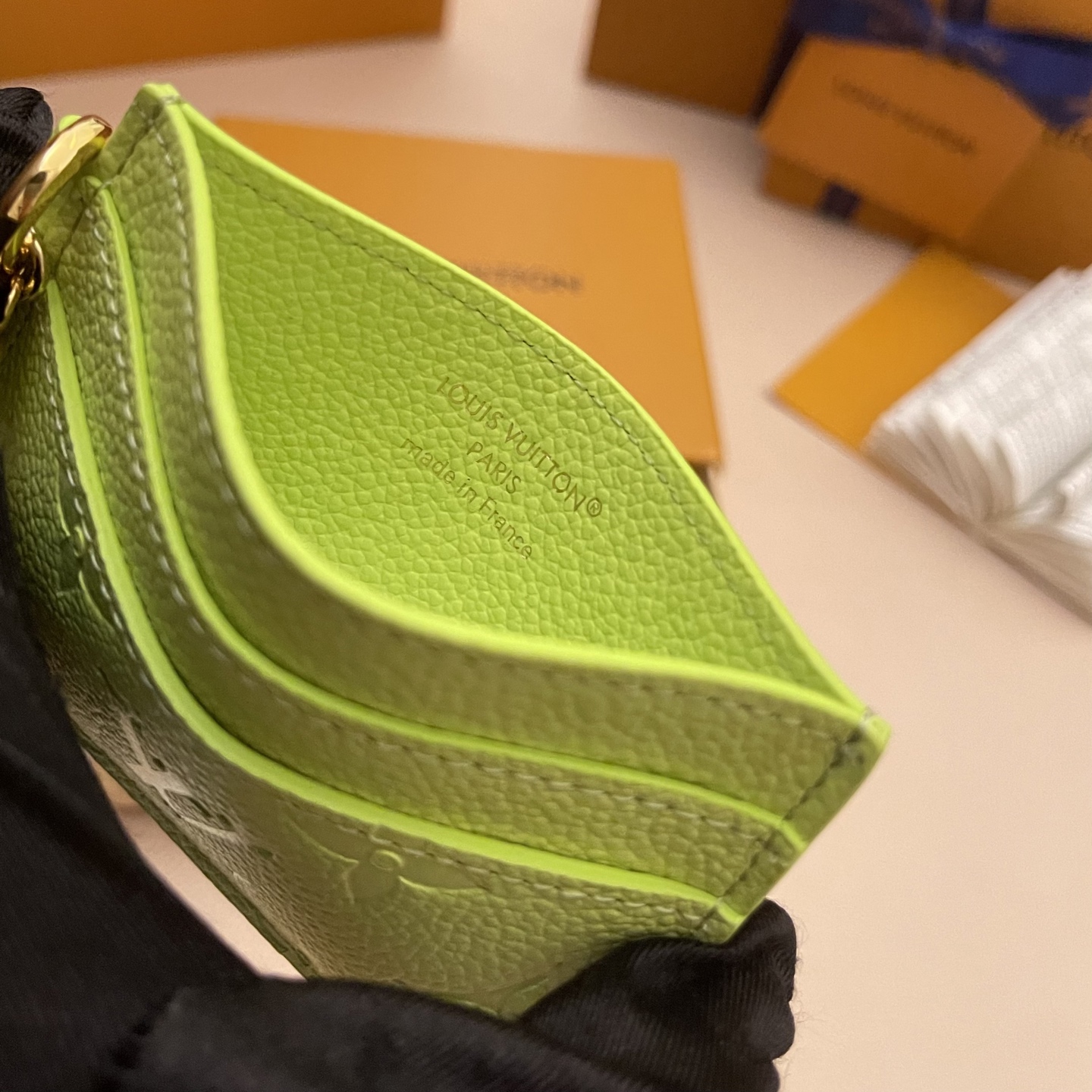 Louis Vuitton Charms Card Holder Ski Collection Monogram Empreinte Leather Green 7 i1752332330091 2646 0 5