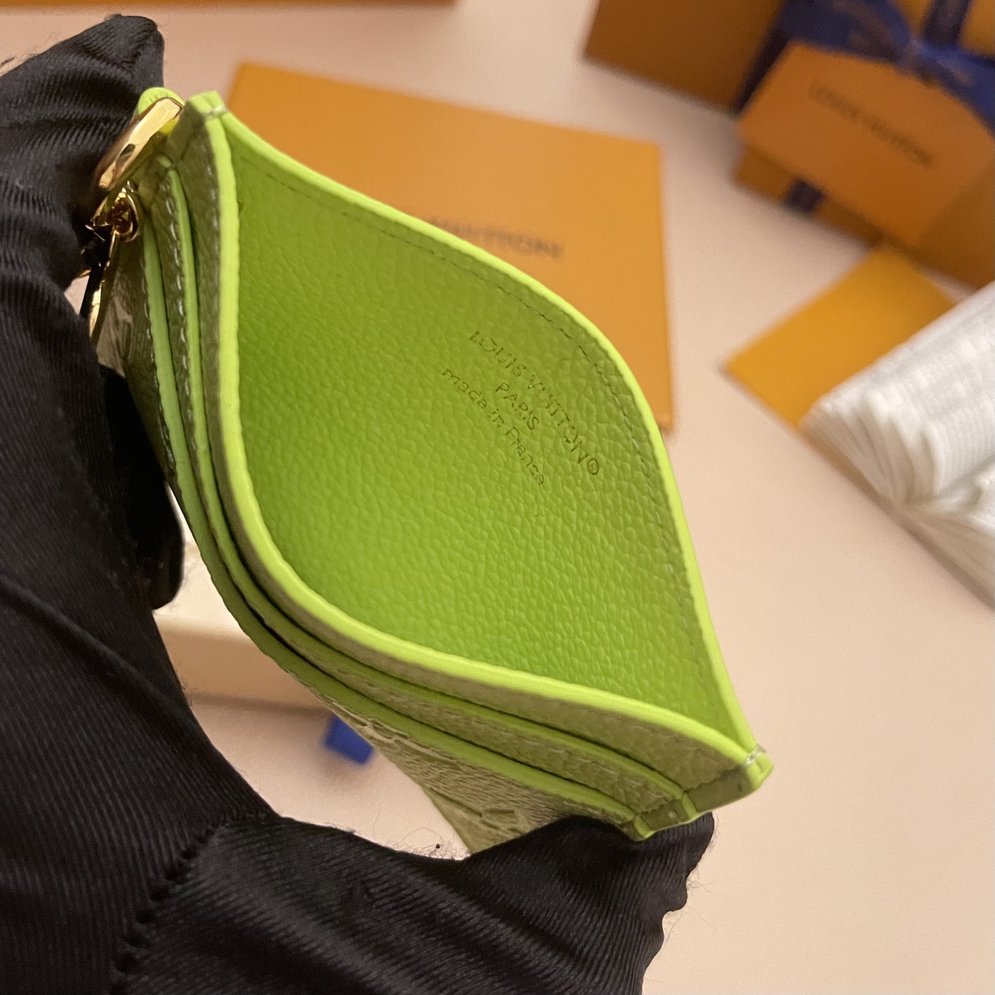 Louis Vuitton Charms Card Holder Ski Collection Monogram Empreinte Leather Green 6 i1752332330091 2769 0 4