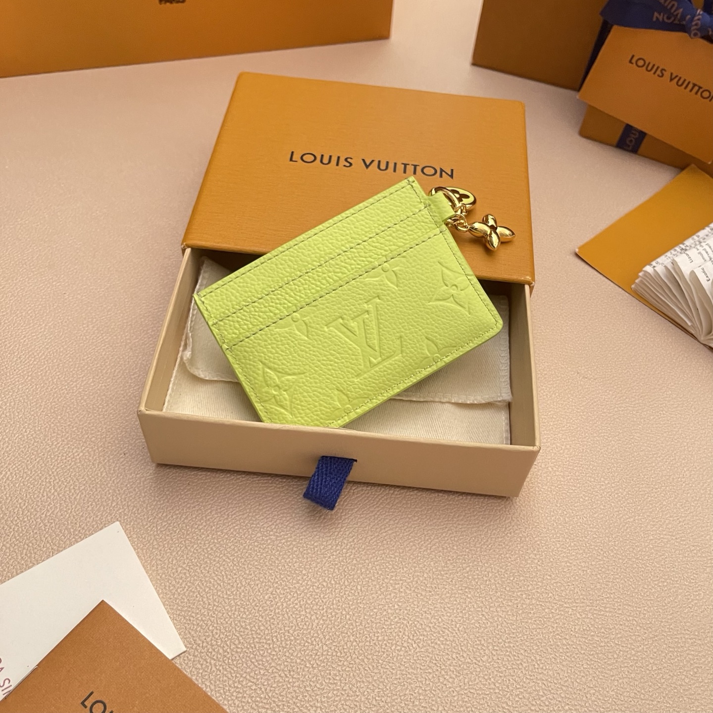 Louis Vuitton Charms Card Holder Ski Collection Monogram Empreinte Leather Green 3 i1752332330091 3365 0 1