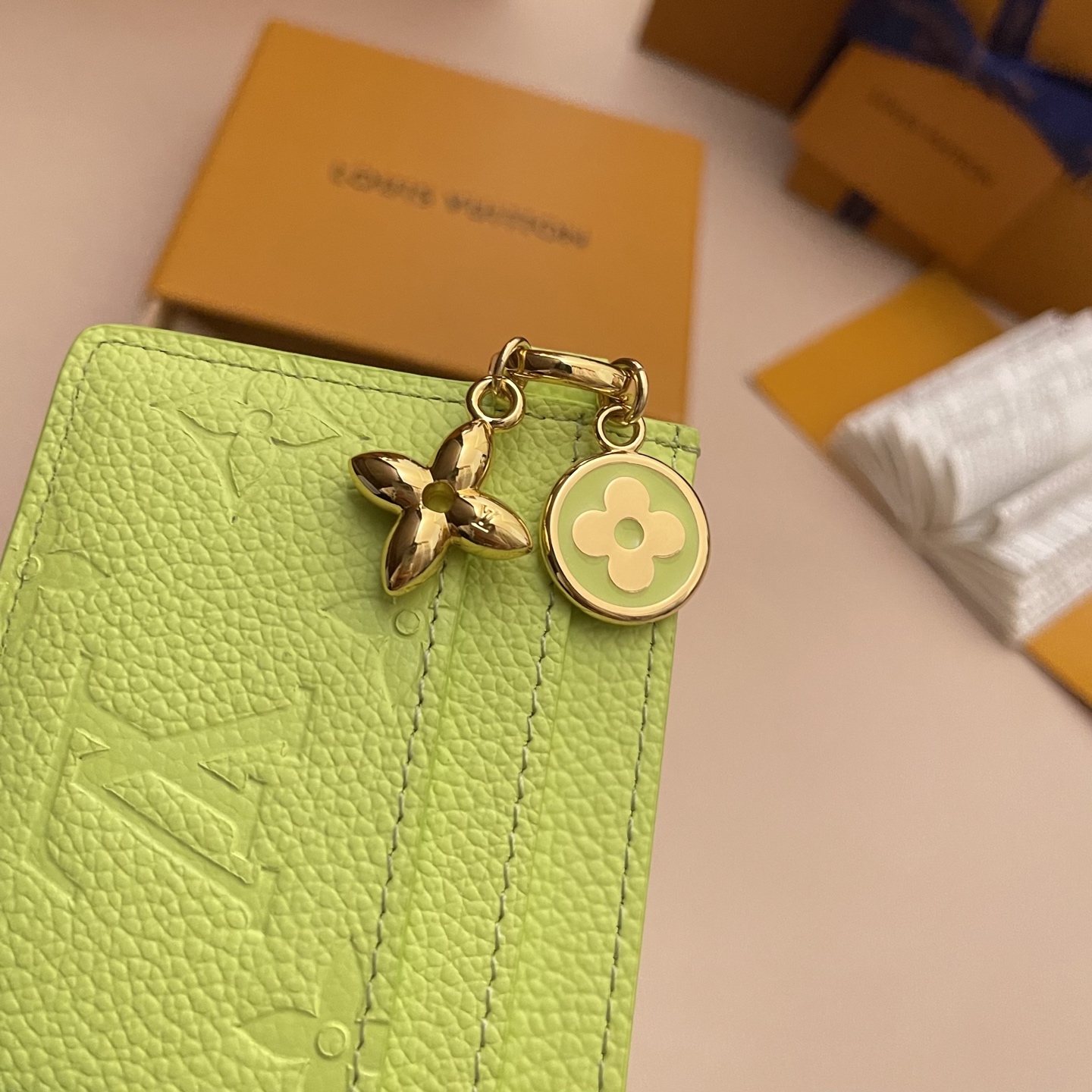 Louis Vuitton Charms Card Holder Ski Collection Monogram Empreinte Leather Green 5 i1752332330091 5186 0 3